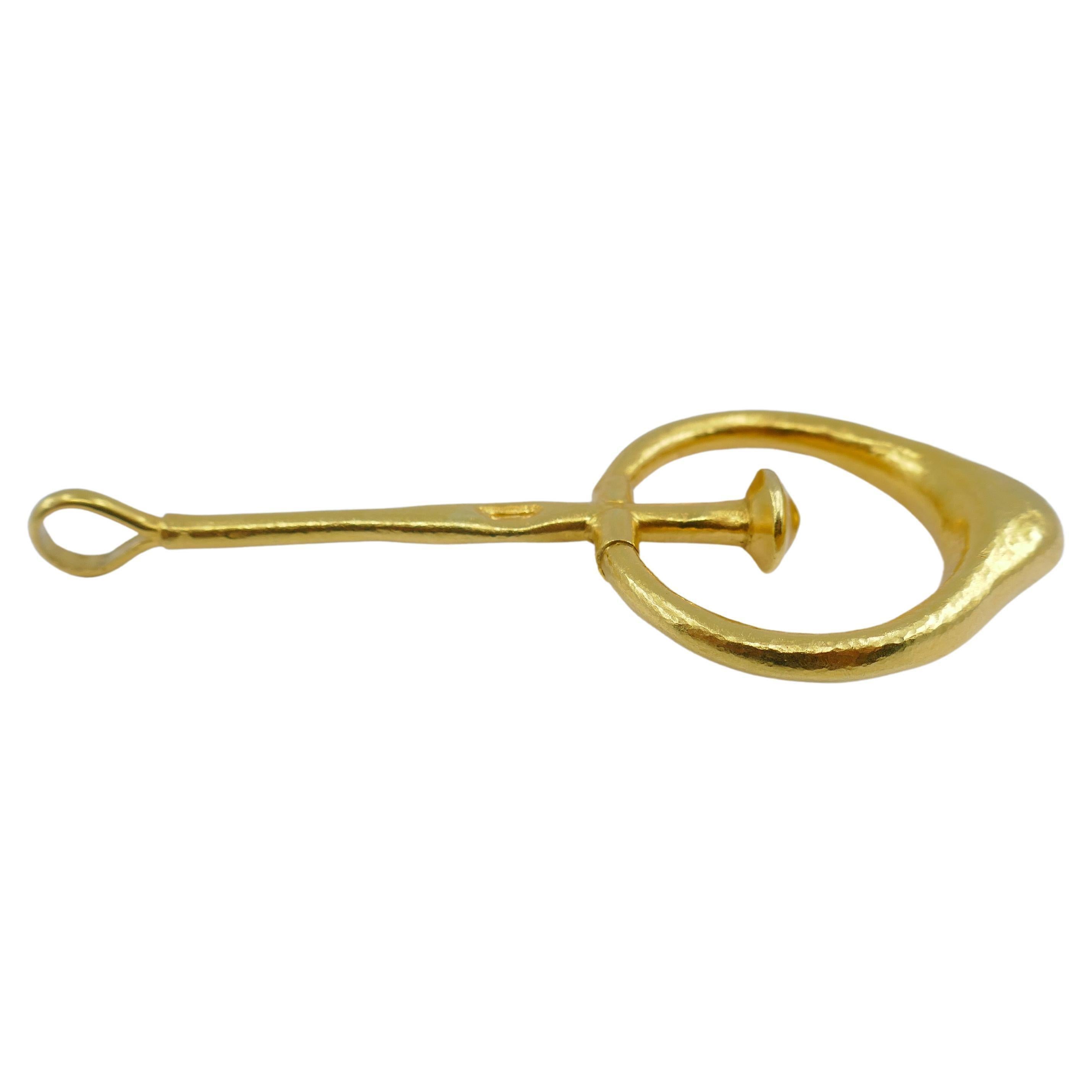 Women's or Men's Ilias Lalaounis 18k Gold Abstract Pendulum Pendant