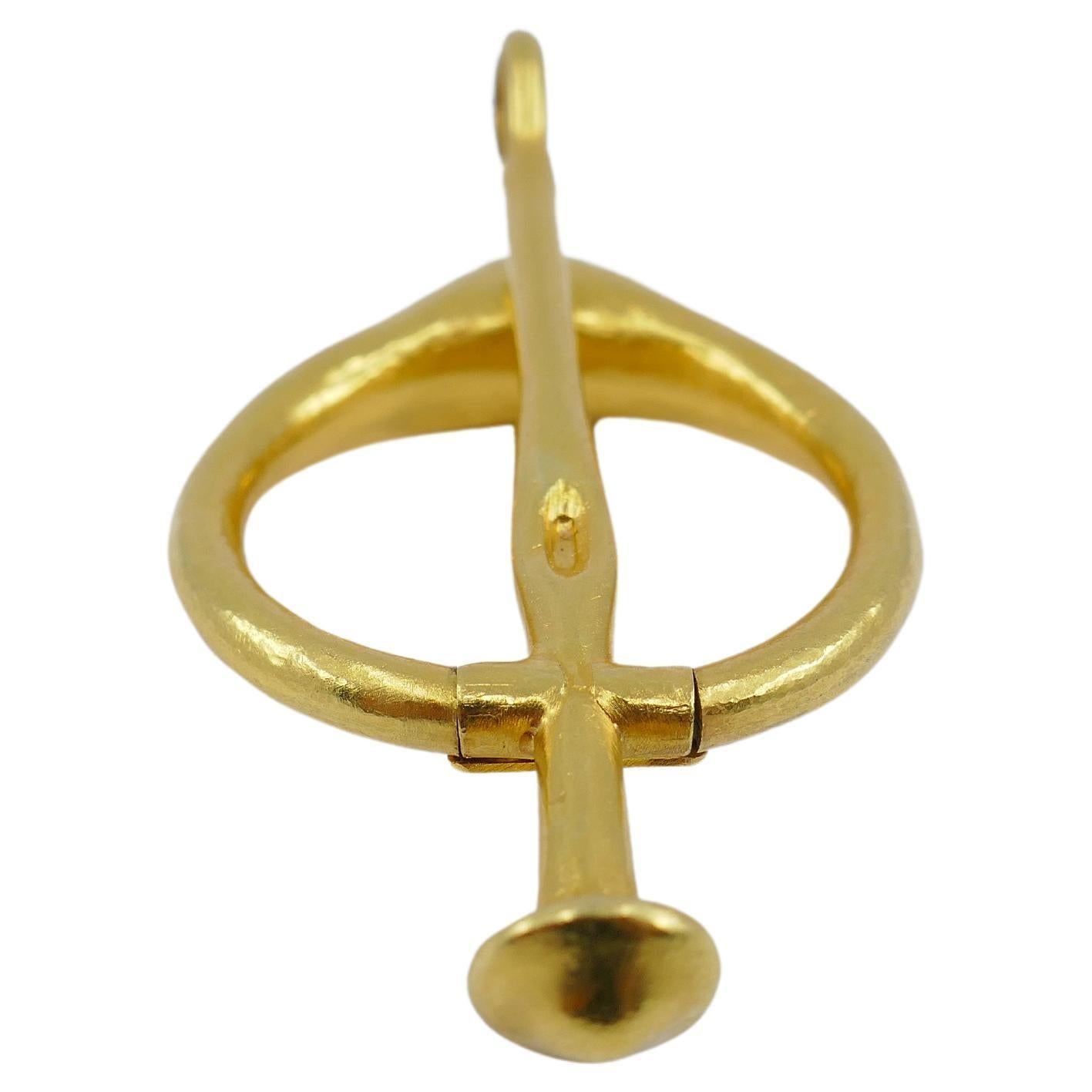 Ilias Lalaounis 18k Gold Abstract Pendulum Pendant 4