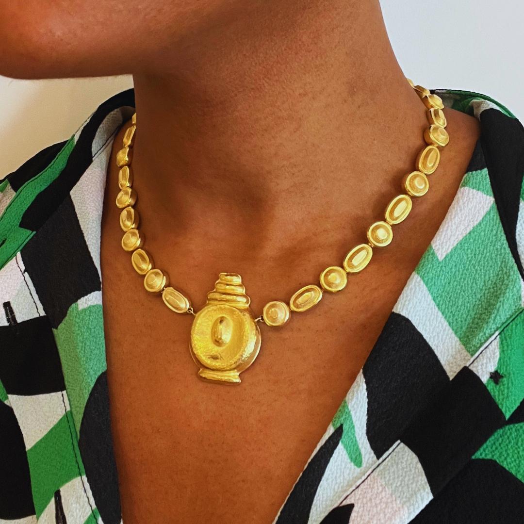Ilias Lalaounis 18K Gold Necklace, c. 1980 In Excellent Condition In New York, NY