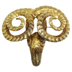 Ilias Lalaounis 18k Gold Ram Pendant 