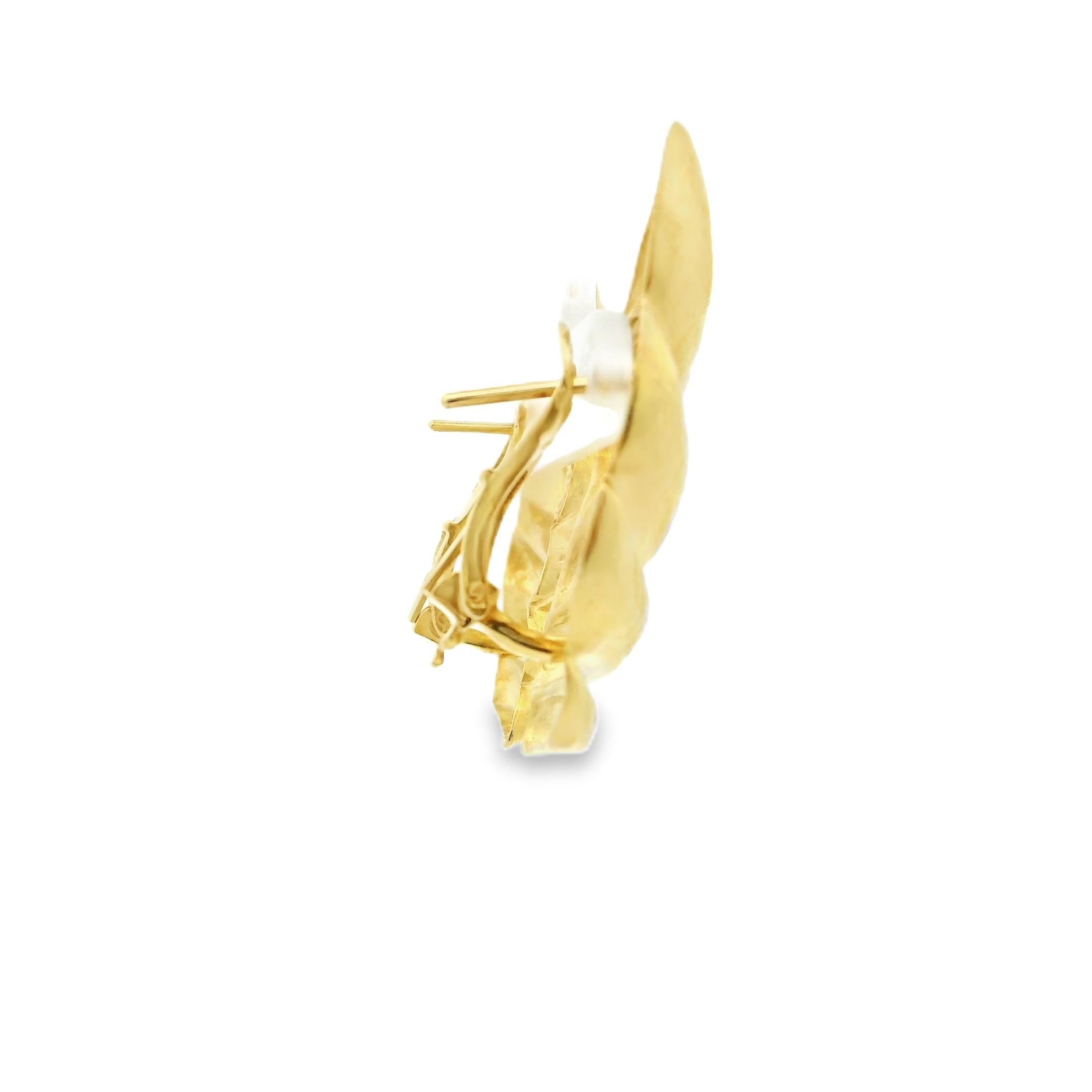 Ilias Lalaounis 18K Gold Wing Earrings, Circa 1970 For Sale 2