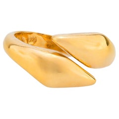Ilias Lalaounis 18k yellow gold bypass ring