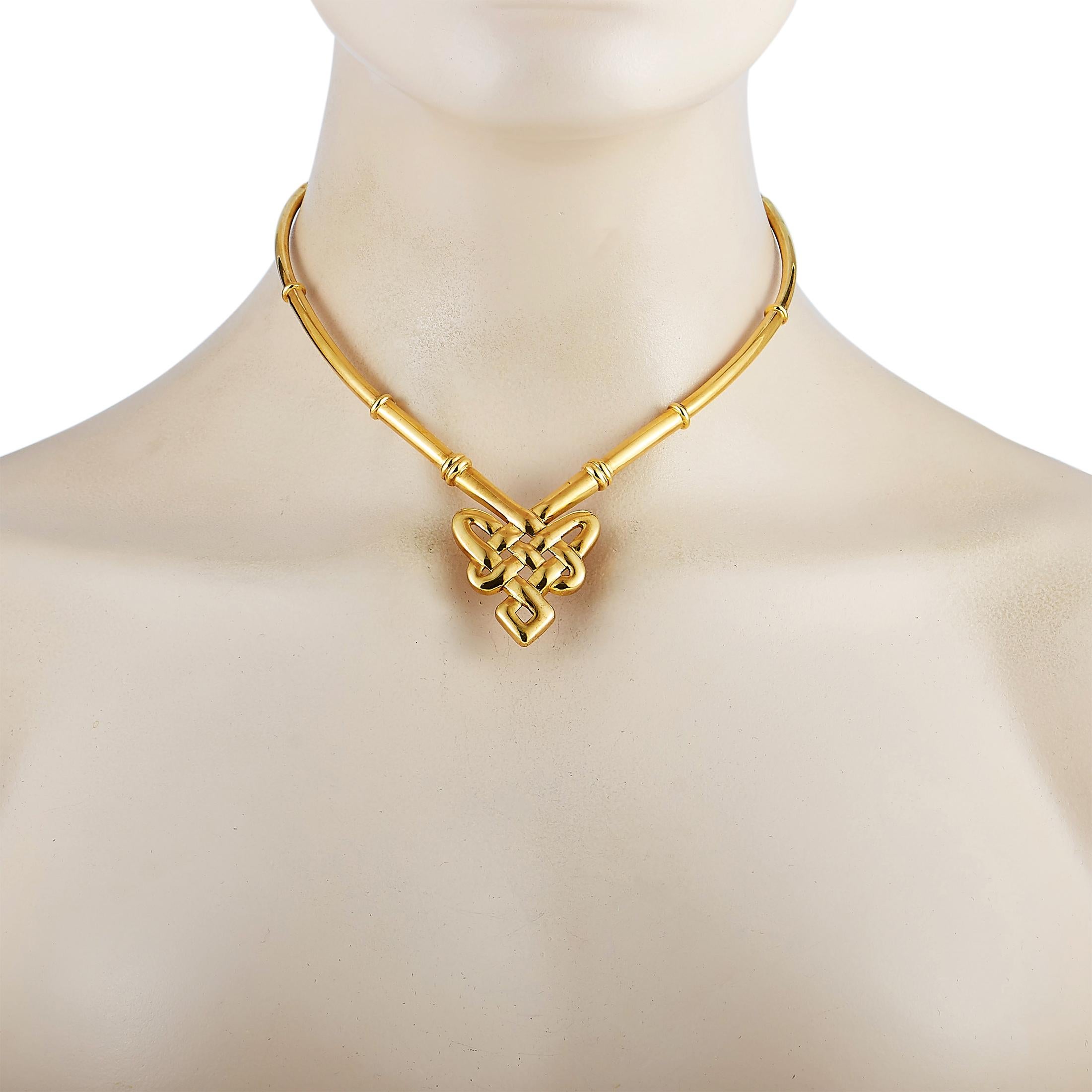 Ilias Lalaounis 18 Karat Yellow Gold Choker Necklace In Excellent Condition In Southampton, PA