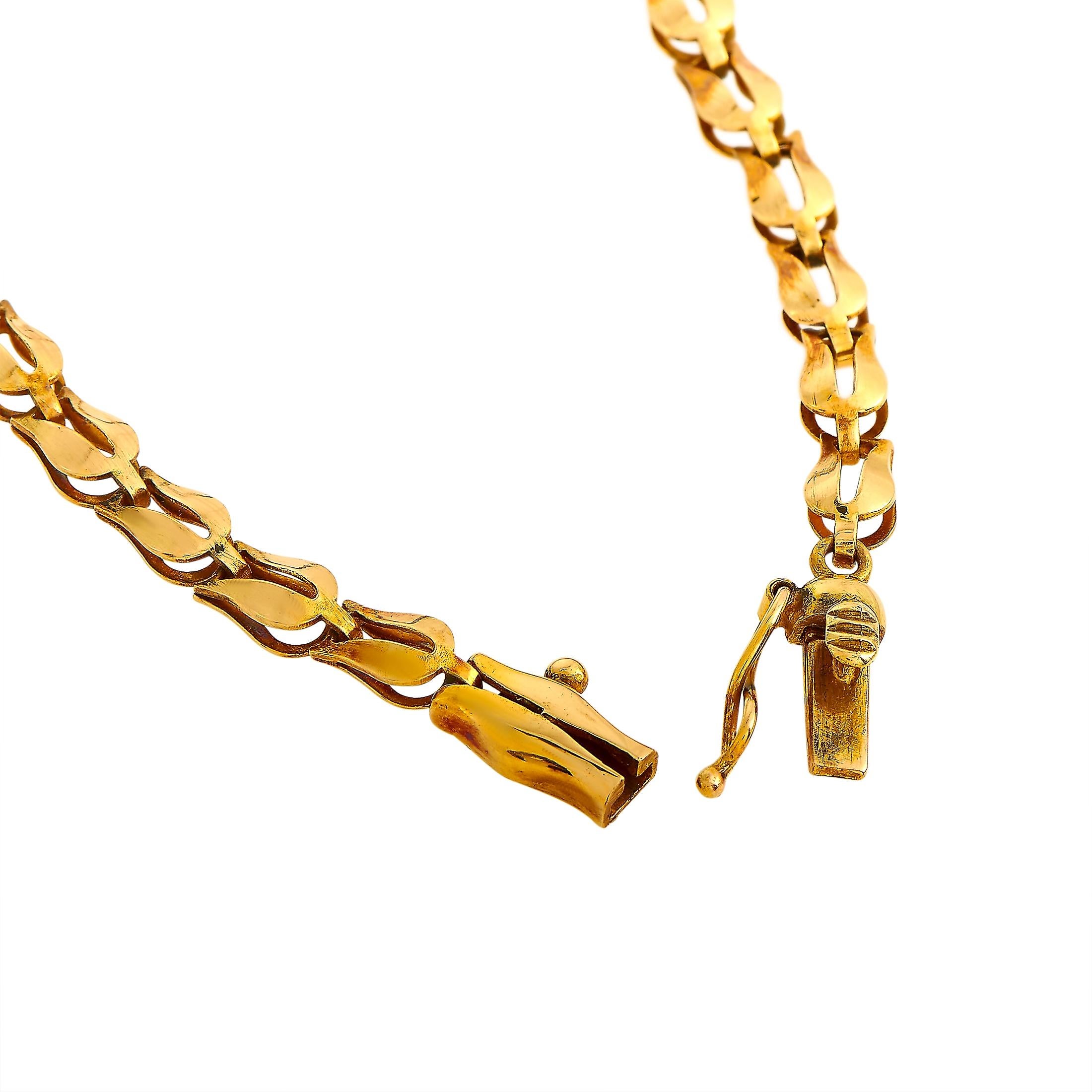 Mixed Cut Ilias Lalaounis 18 Karat Yellow Gold Crystal Ram Necklace