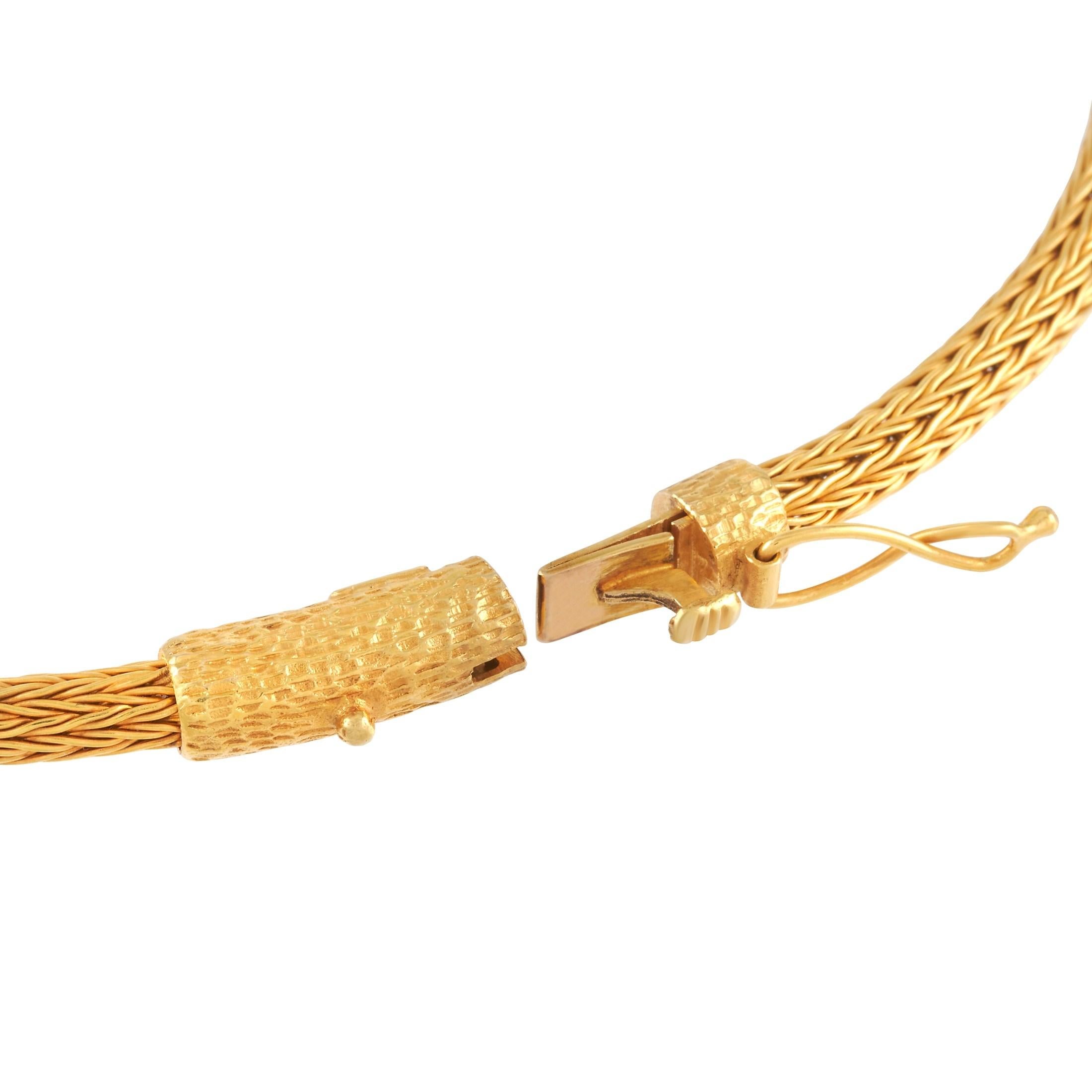 Mixed Cut Ilias Lalaounis 18 Karat Yellow Gold Lapis Pendant Necklace