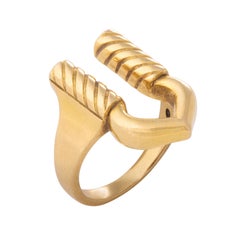 Ilias Lalaounis 18K Yellow Gold Openwork Ring, Greece, 1970s