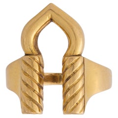 Ilias Lalaounis 18K Yellow Gold Openwork Ring, Greece, 1970s