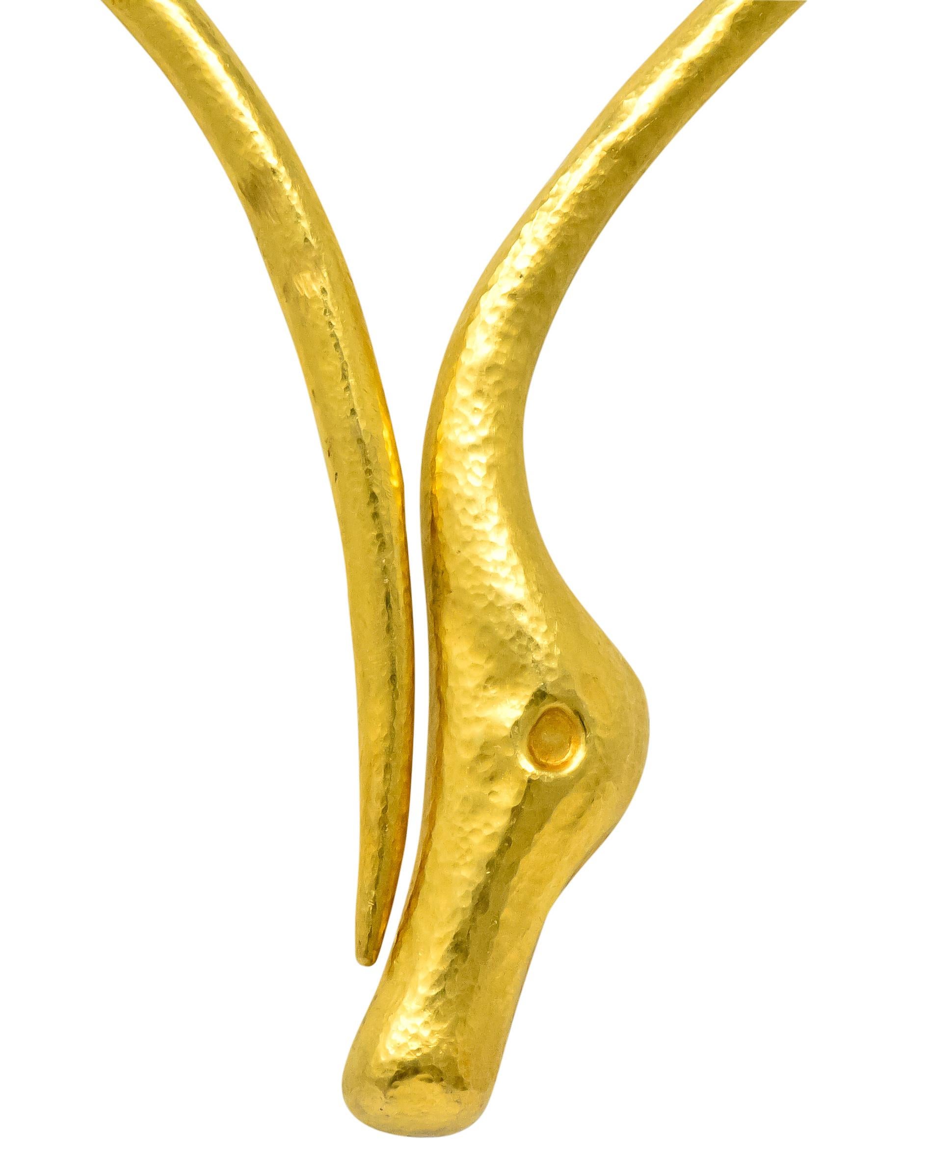 Ilias Lalaounis Vintage 22 Karat Gold Snake Collar Necklace 1