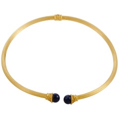 Ilias Lalaounis 2-Lapis Yellow Gold Omega Necklace