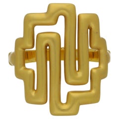 Bracelet en or jaune 22 carats avec finition brossée d'Ilias Lalaounis, vers 1977