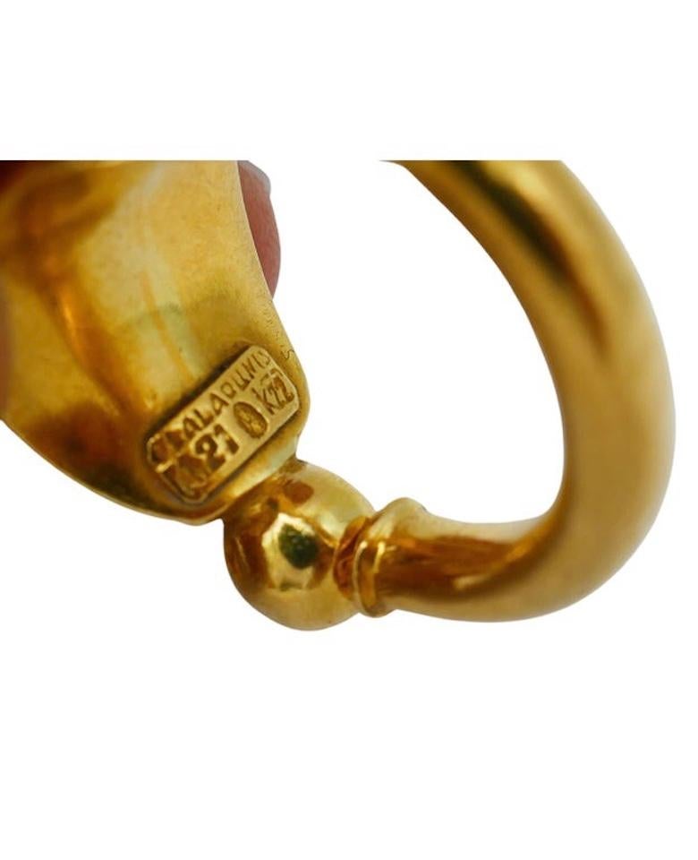 Ilias Lalaounis 22k Gold Clip-On Hoop Earrings 2