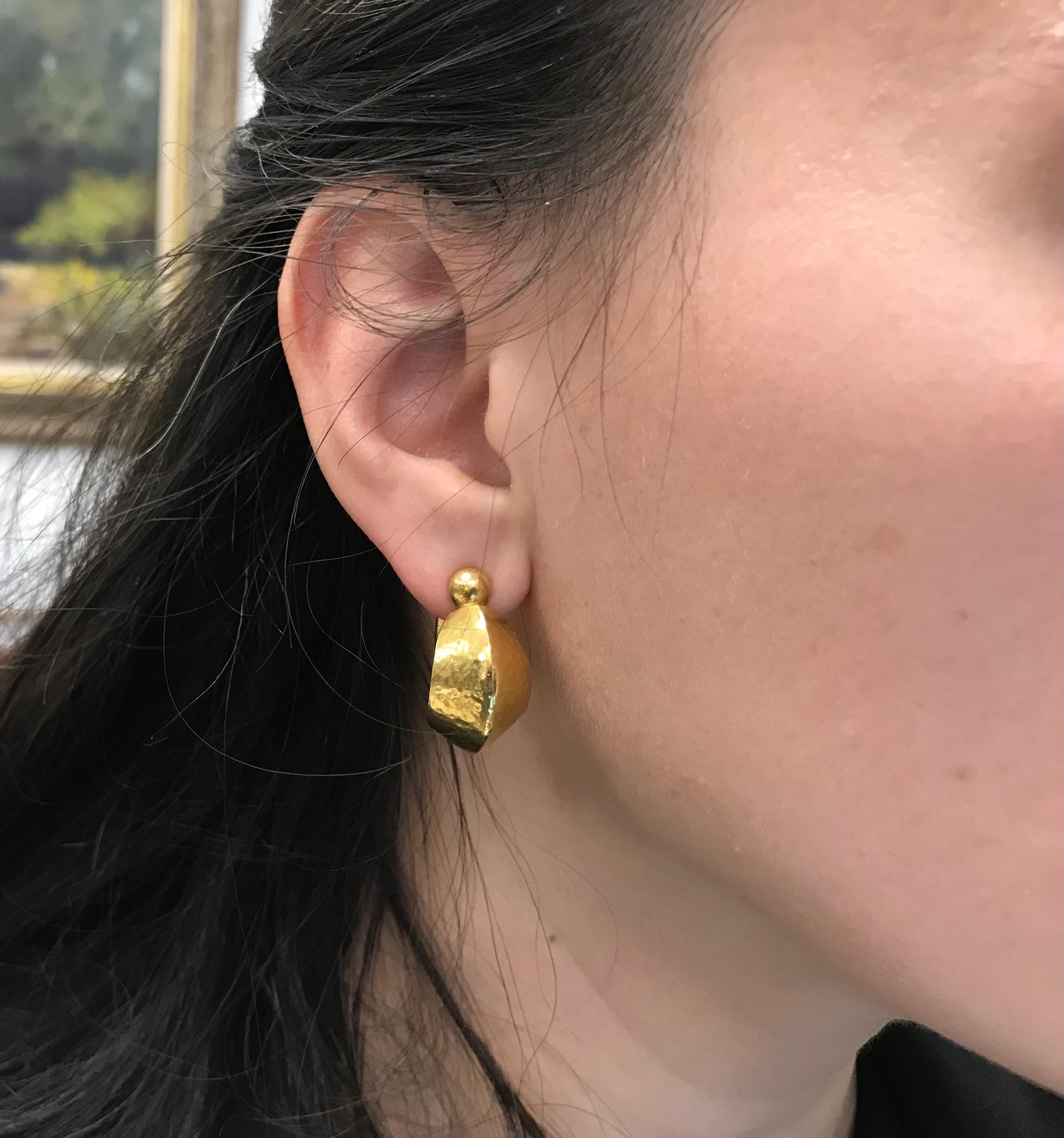 Ilias Lalaounis 22k Gold Clip-On Hoop Earrings 3