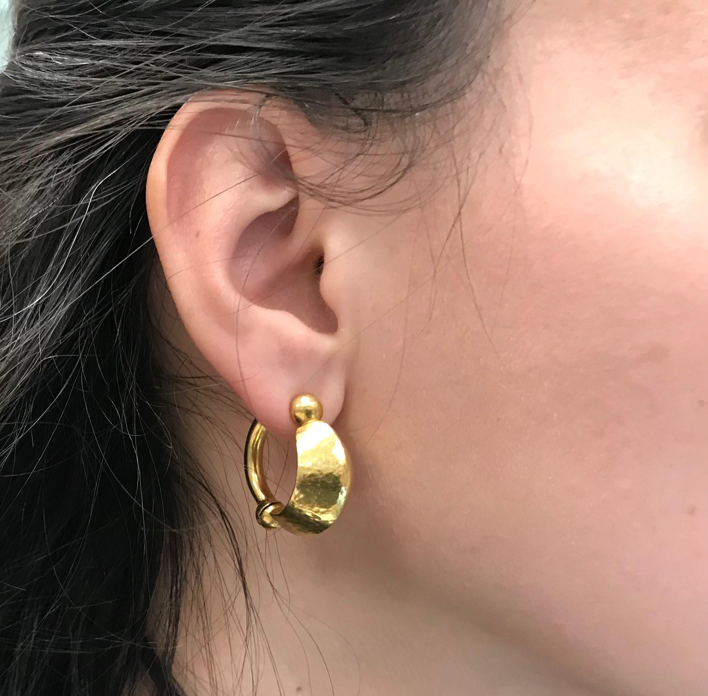 Ilias Lalaounis 22k Gold Clip-On Hoop Earrings 4