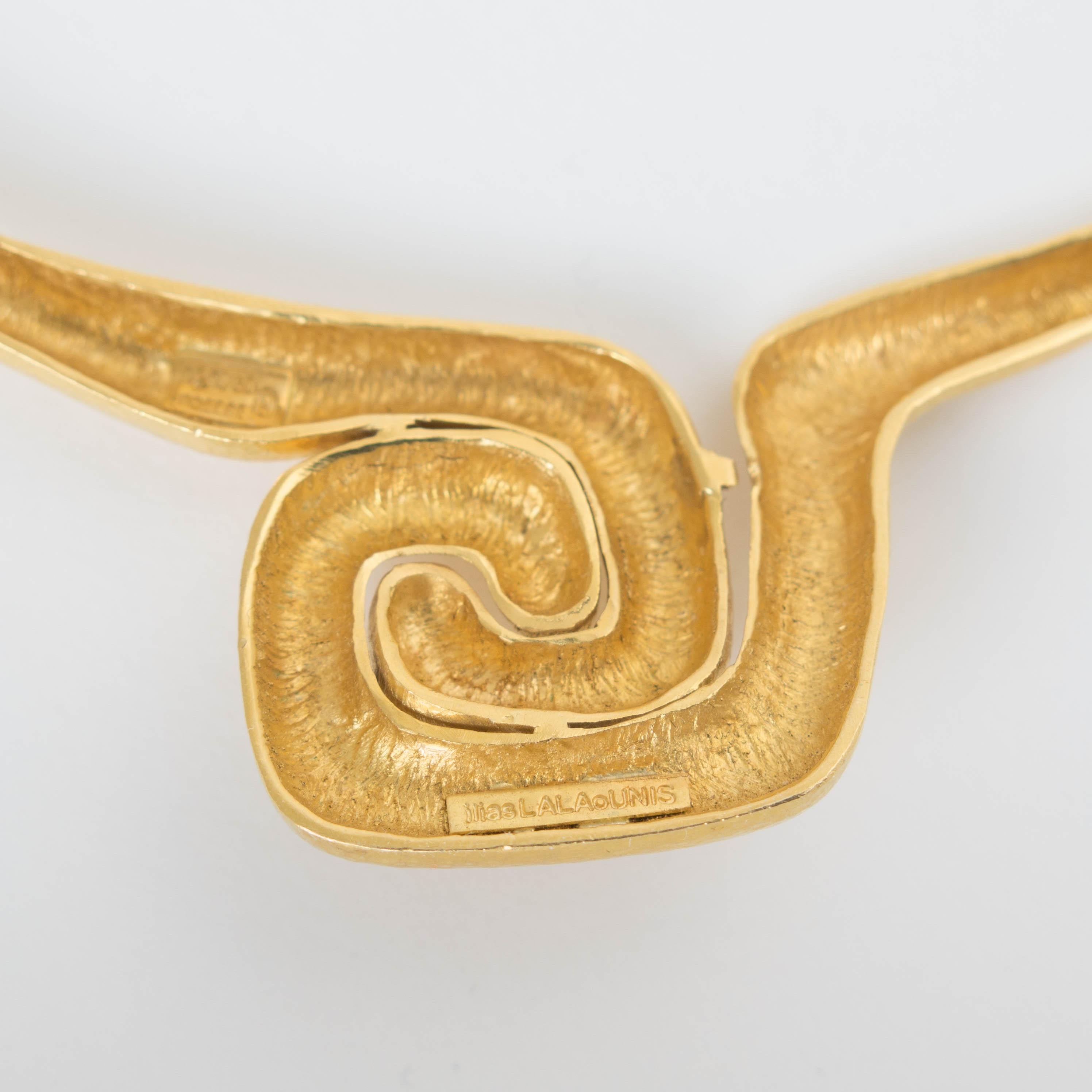Ilias Lalaounis Halskette mit 18 Karat gehämmertem Gold-Labyrinth-Kragen im Angebot 2