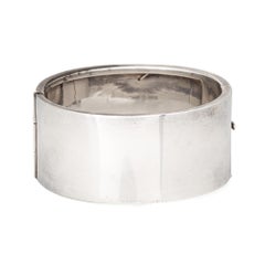 Ilias Lalaounis Bangle Bracelet Grape Leaf Vine Sterling Silver 18k Gold Signed