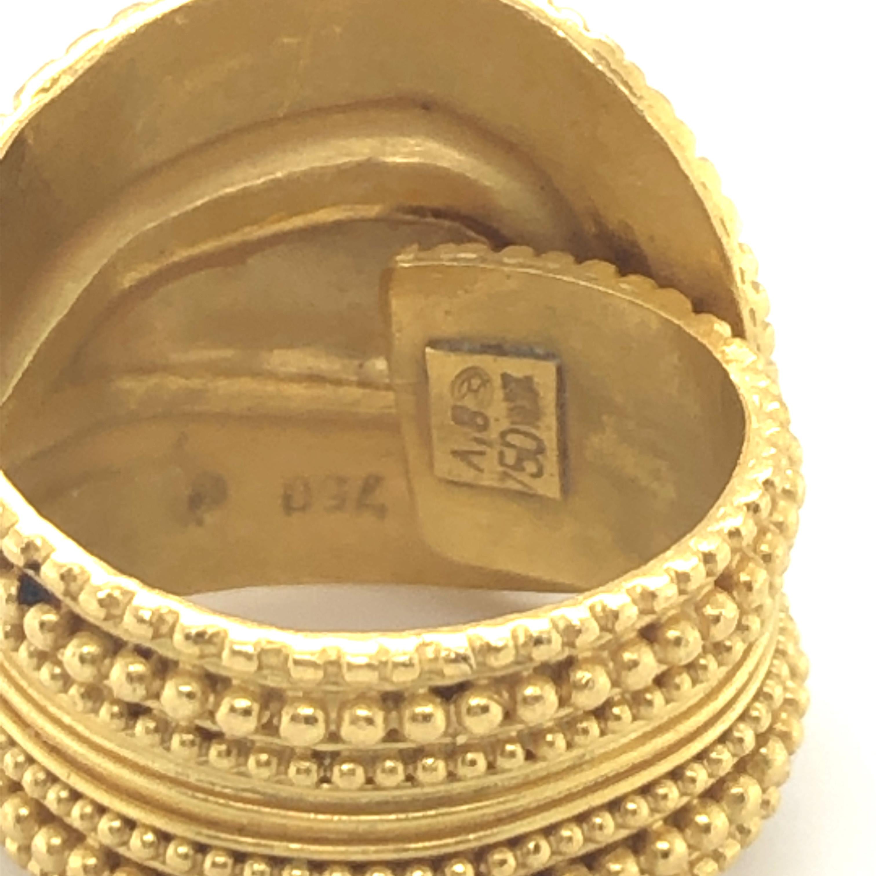 Ilias Lalaounis Buckle Ring in 18 Karat Yellow Gold 5