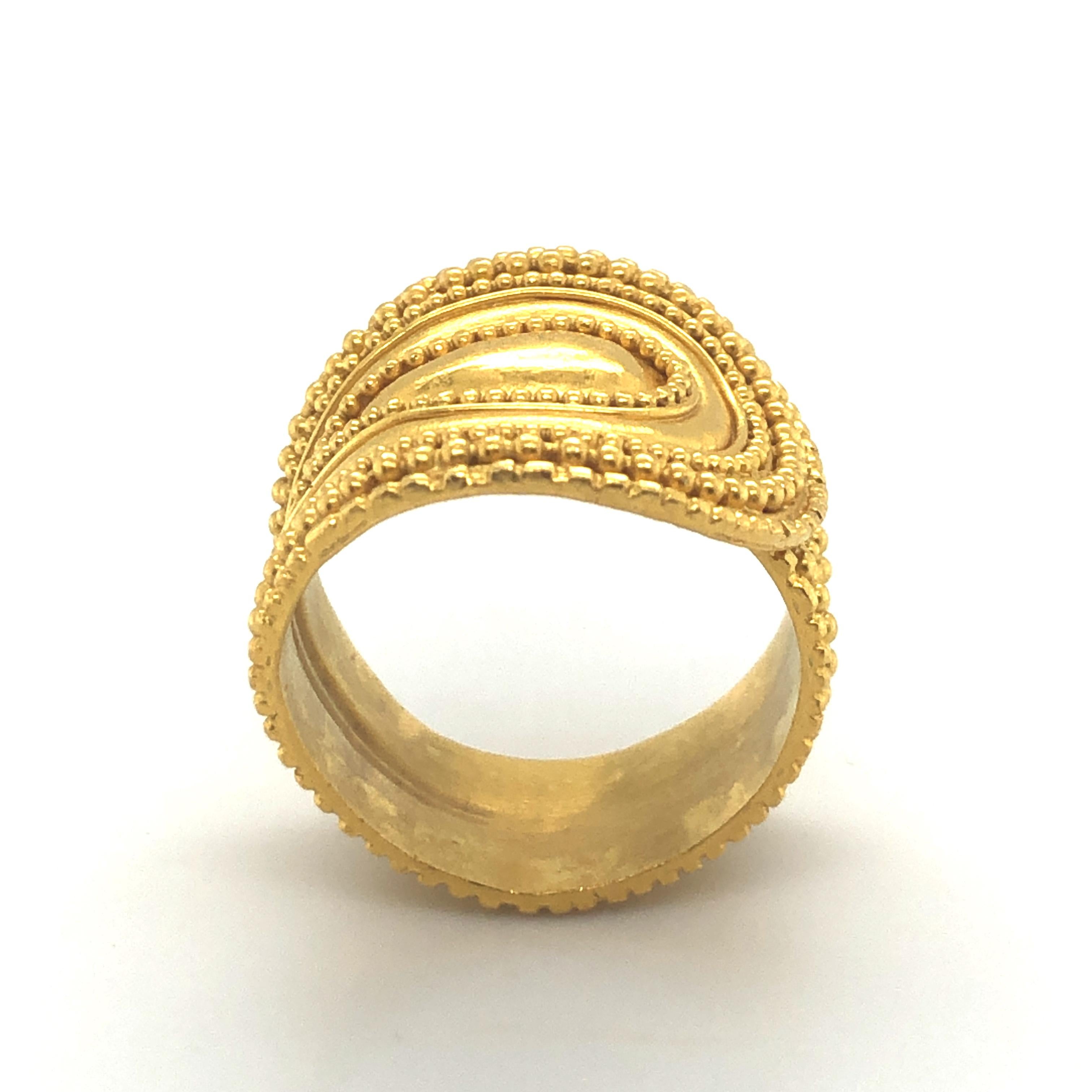 Ilias Lalaounis Buckle Ring in 18 Karat Yellow Gold In Good Condition In Lucerne, CH
