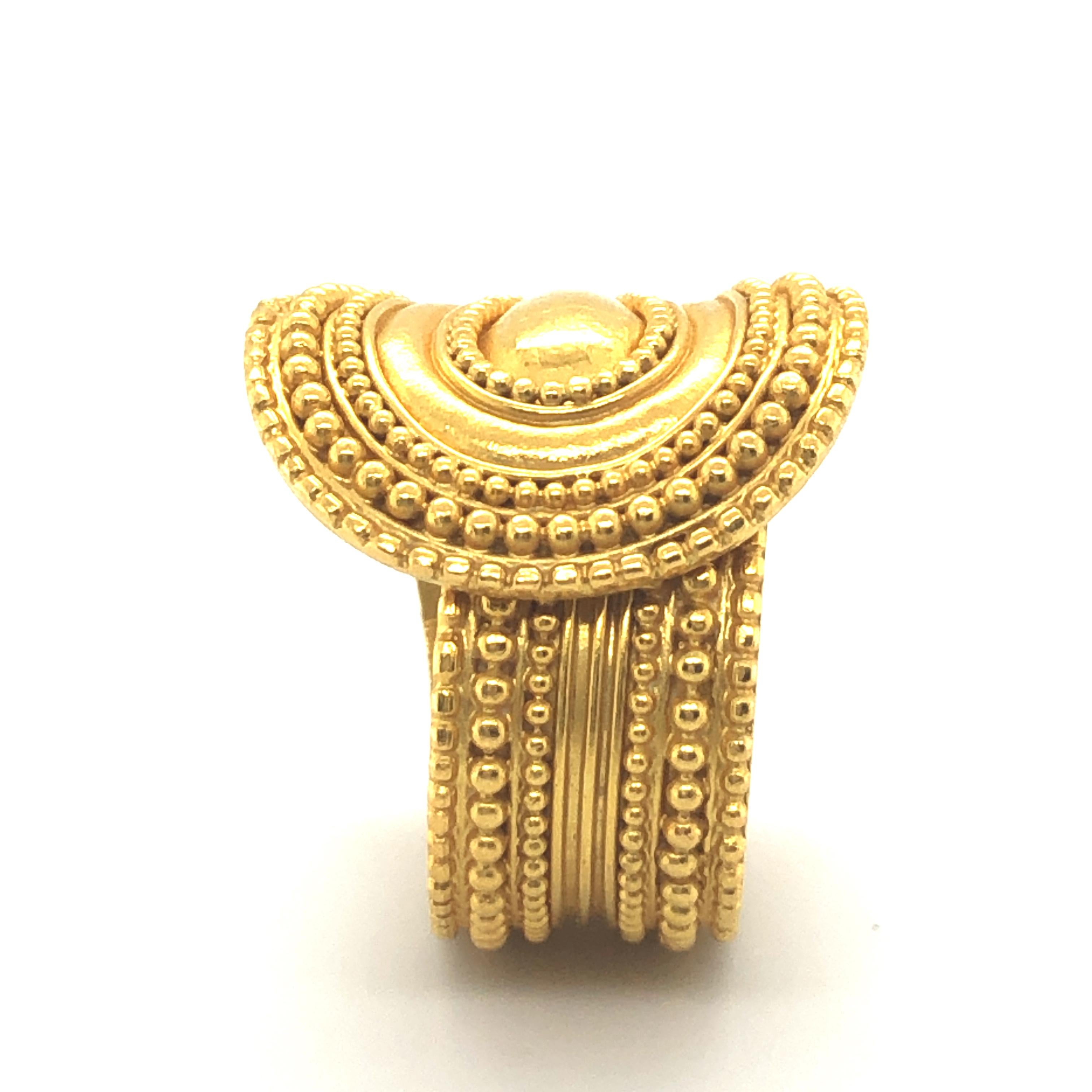 Ilias Lalaounis Buckle Ring in 18 Karat Yellow Gold 2