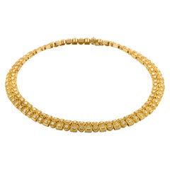 Ilias Lalaounis Diamond and Yellow Gold Choker Necklace