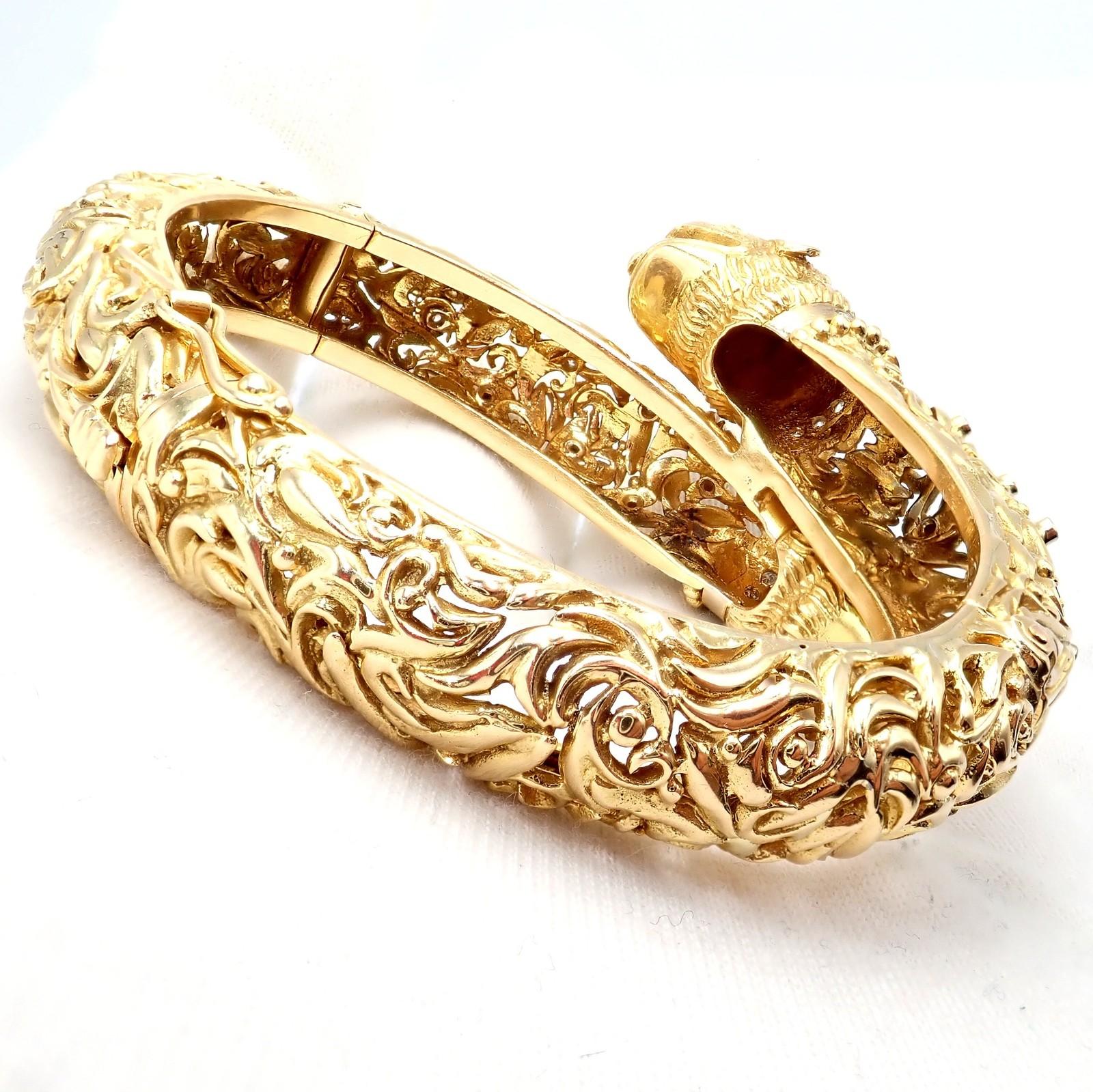 Ilias Lalaounis Doppel-Chimäre Diamant-Rubin-Gelbgold-Armspange im Angebot 6