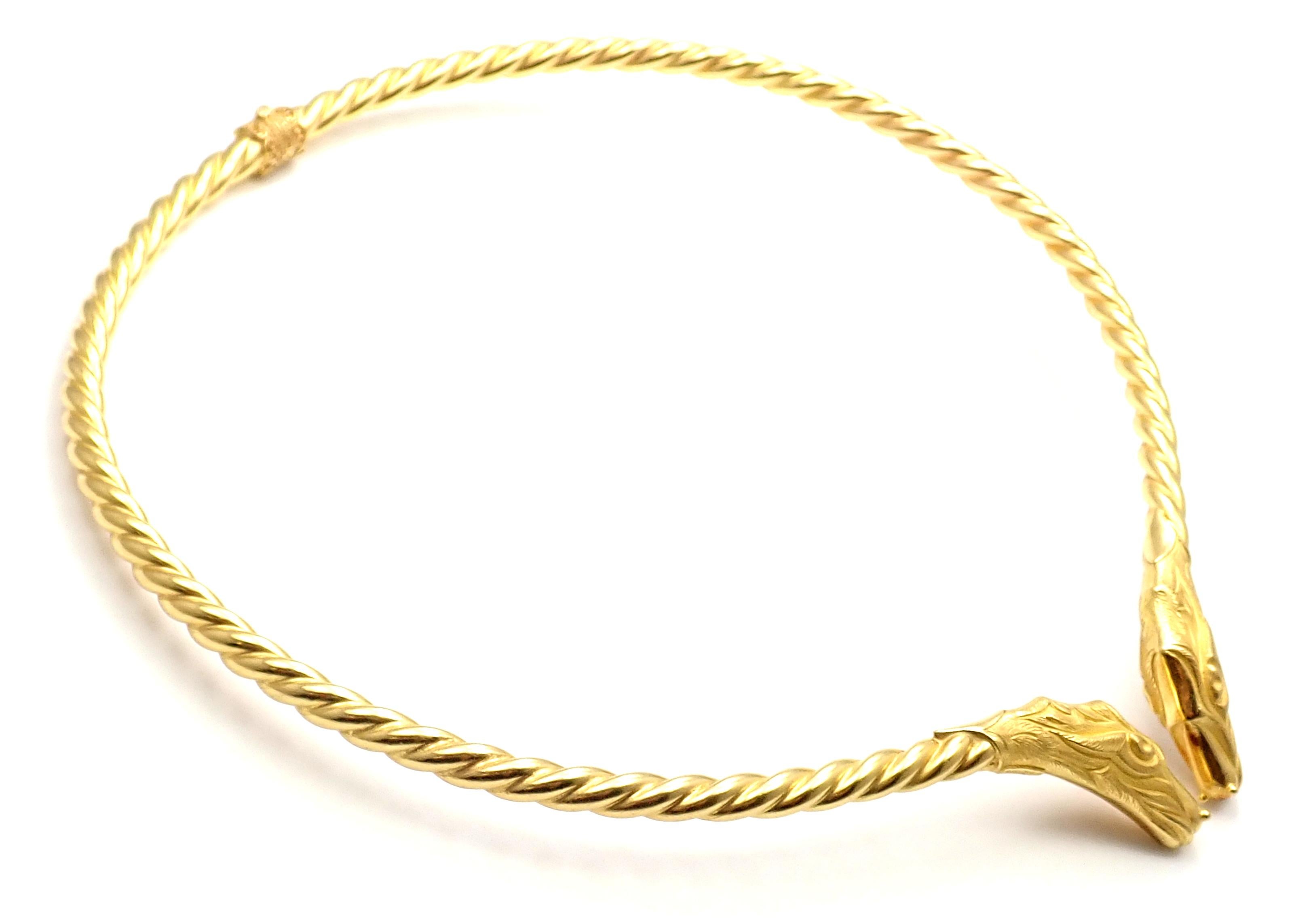 Ilias Lalaounis Dragon Collar Choker Yellow Gold Choker Necklace 4