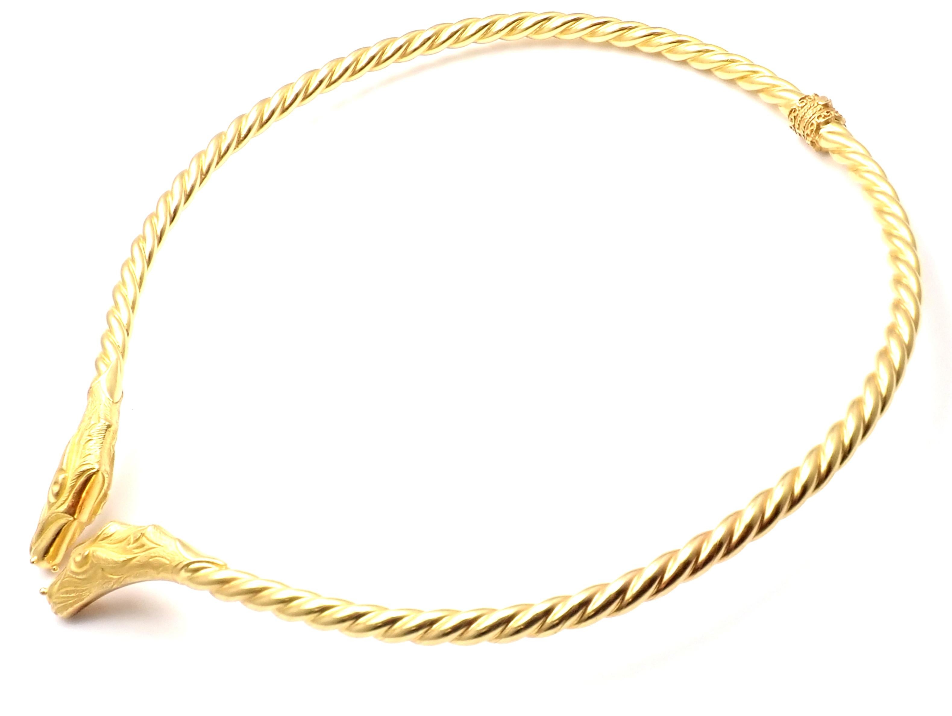 Ilias Lalaounis Dragon Collar Choker Yellow Gold Choker Necklace 3