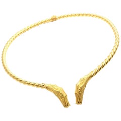 Ilias Lalaounis Dragon Collar Choker Yellow Gold Choker Necklace