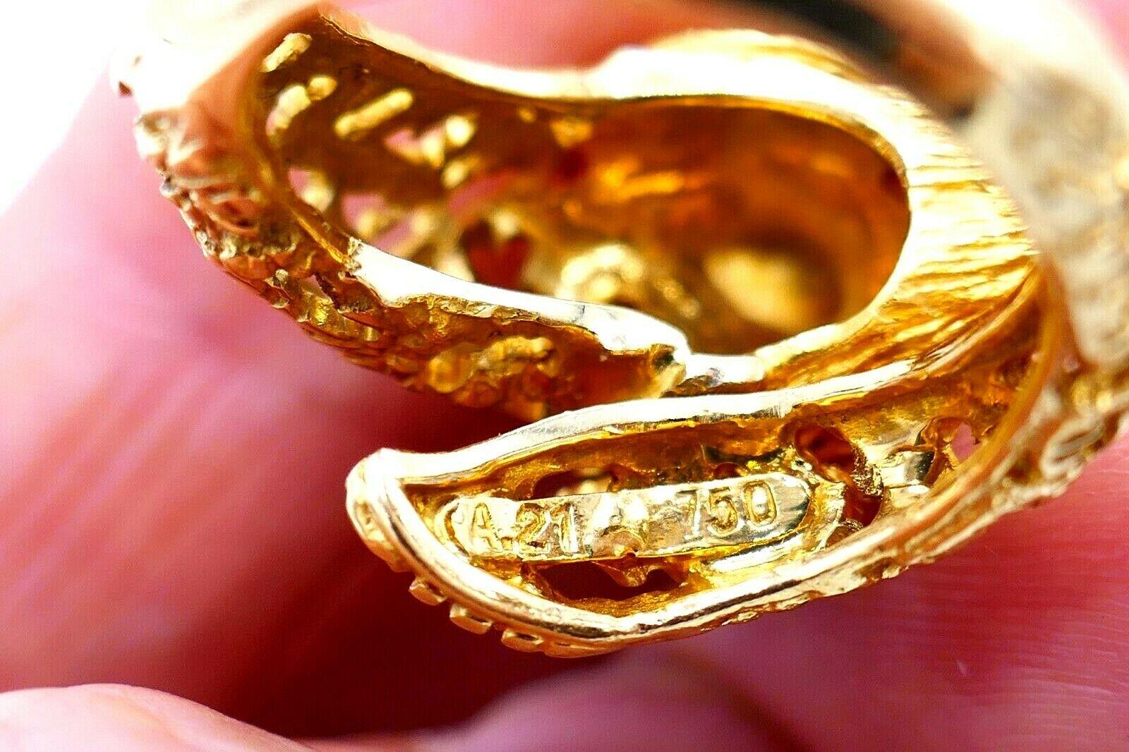 Women's or Men's Ilias Lalaounis Filigree Yellow Gold Aries Astrological Ram Bypass Ring