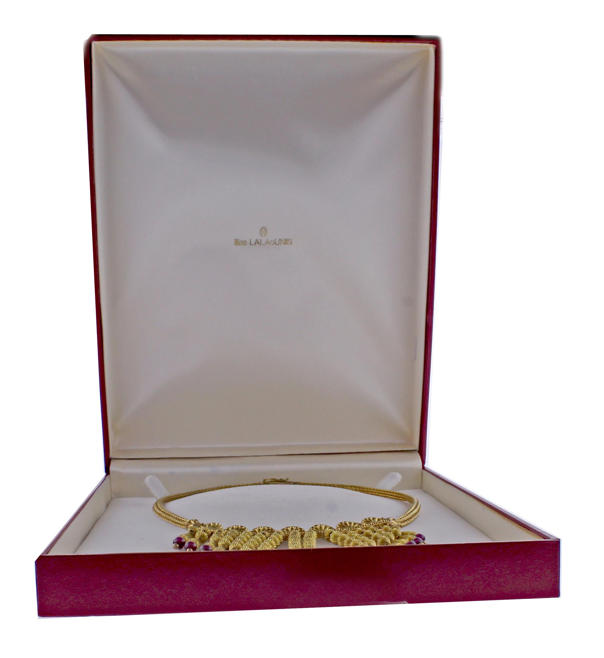 Ilias Lalaounis Garnet Tassel Necklace 1
