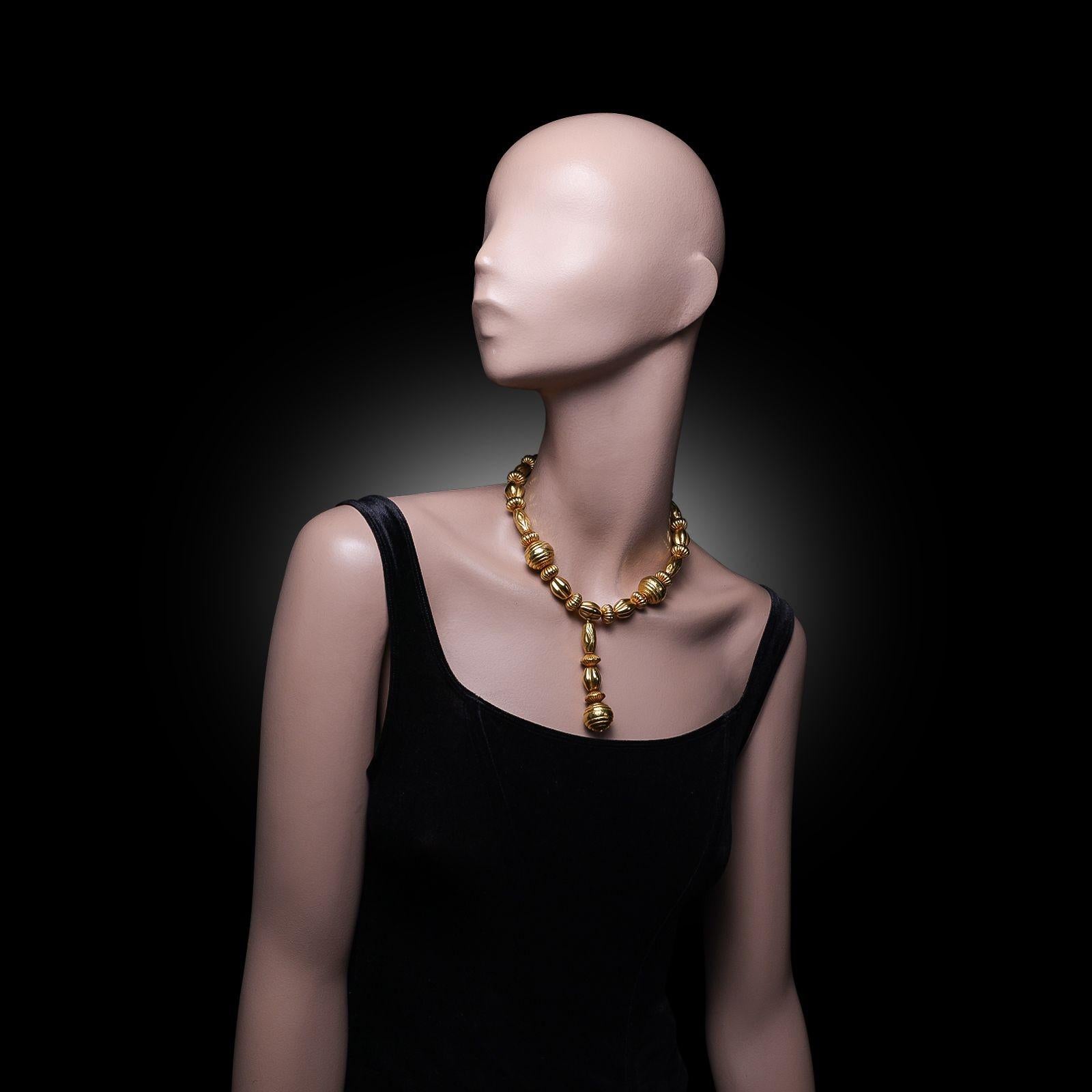 Ilias Lalaounis Collier de perles en or Rrom de la collection Minoan et Mycenaeen Unisexe en vente