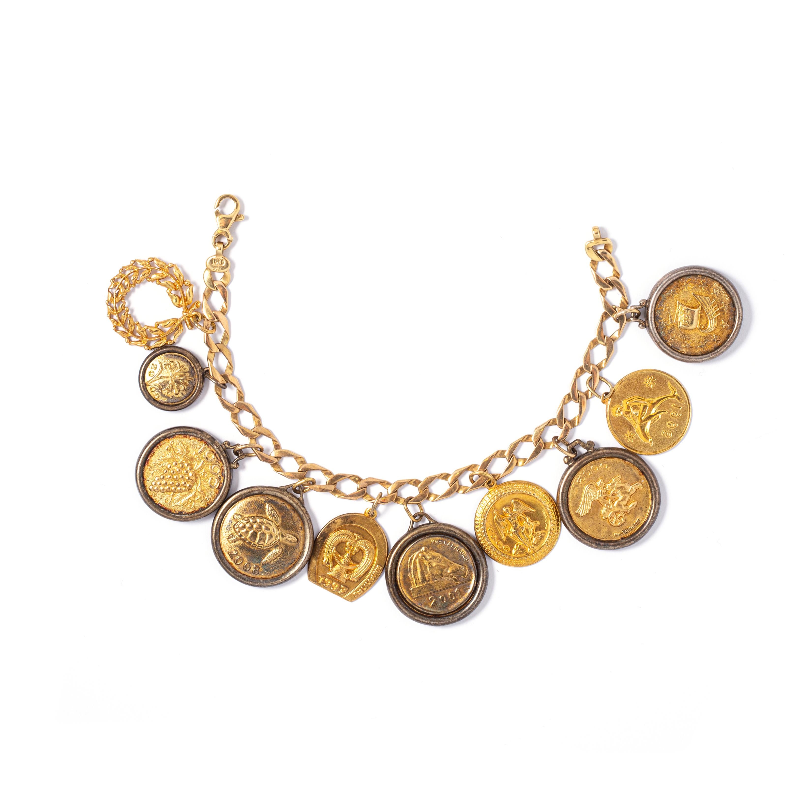 Women's or Men's Ilias Lalaounis Gold Charm Bracelet