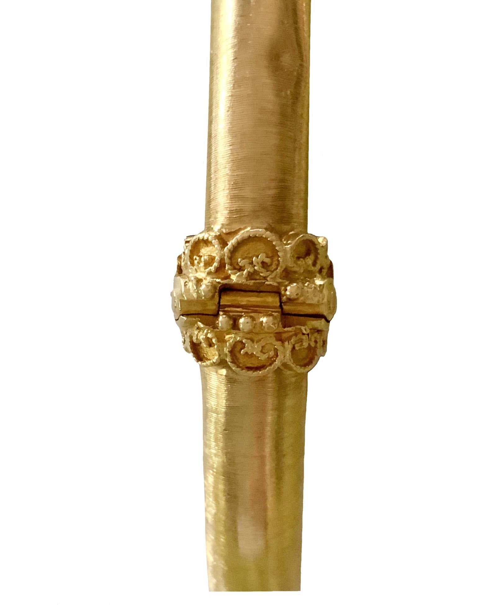 Ilias Lalaounis Gold Diamond and Ruby Lion's Head Bangle Bracelet In Good Condition In Geneva, CH