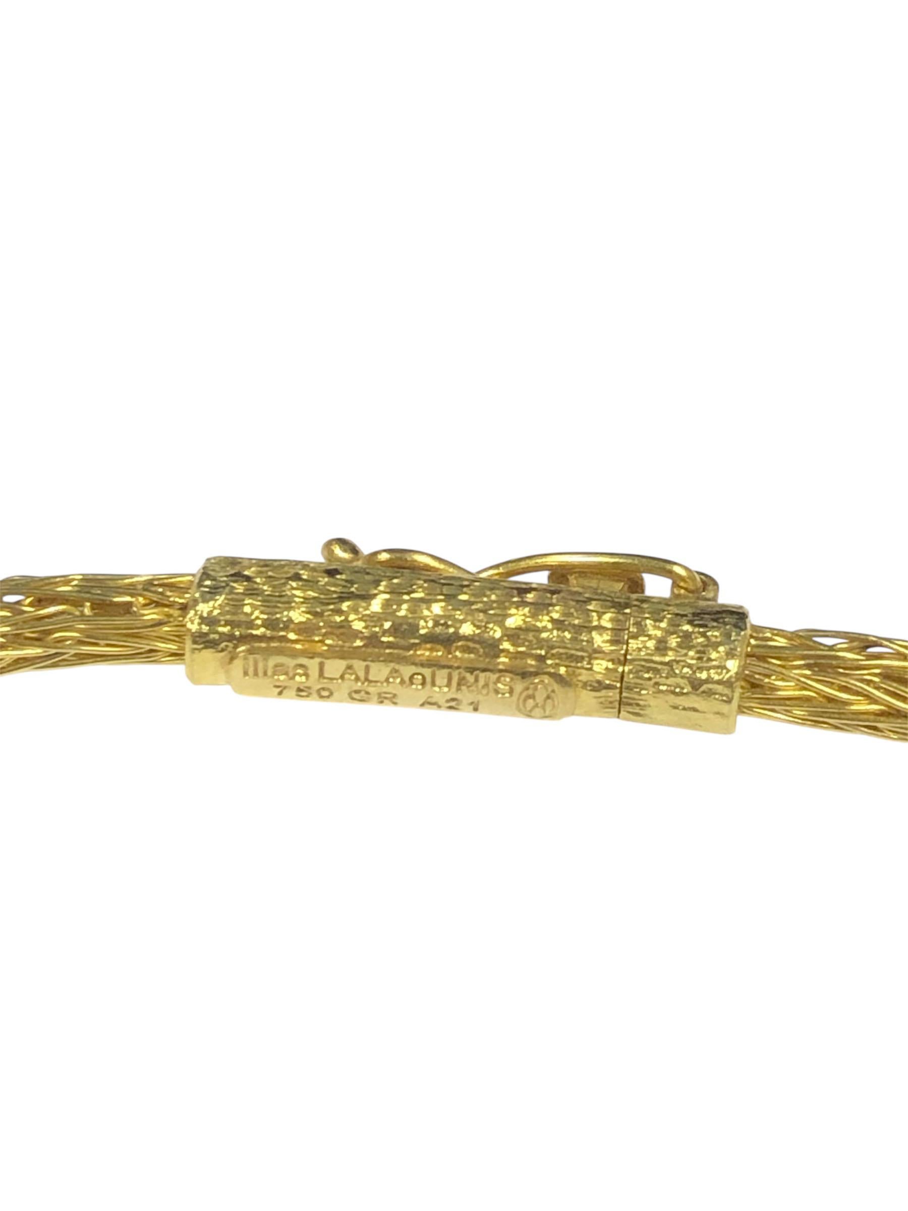 Taglio briolette Collana Hercules Knot in oro giallo e topazio di Ilias Lalaounis in vendita