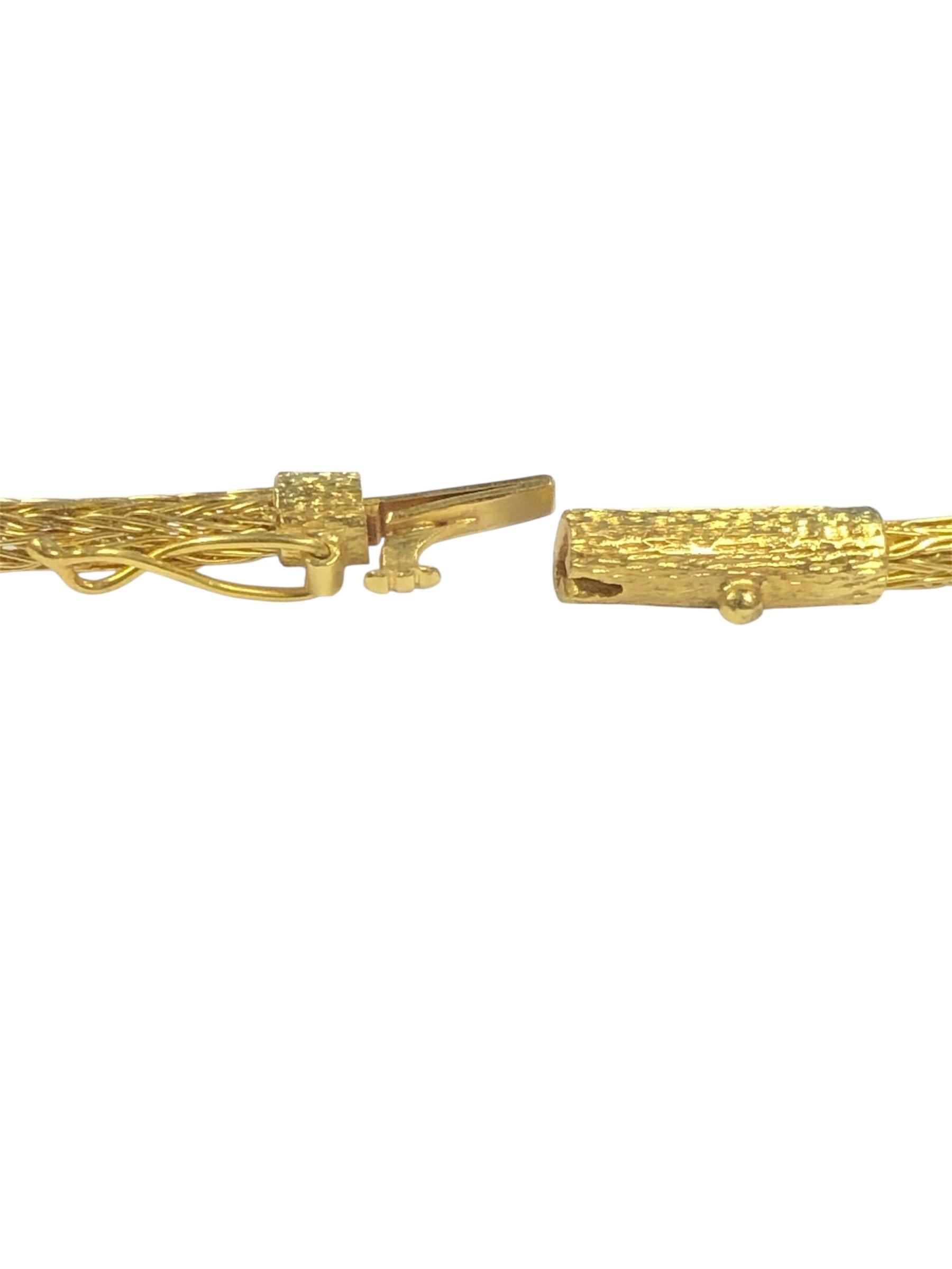 Collana Hercules Knot in oro giallo e topazio di Ilias Lalaounis In condizioni ottime in vendita a Chicago, IL