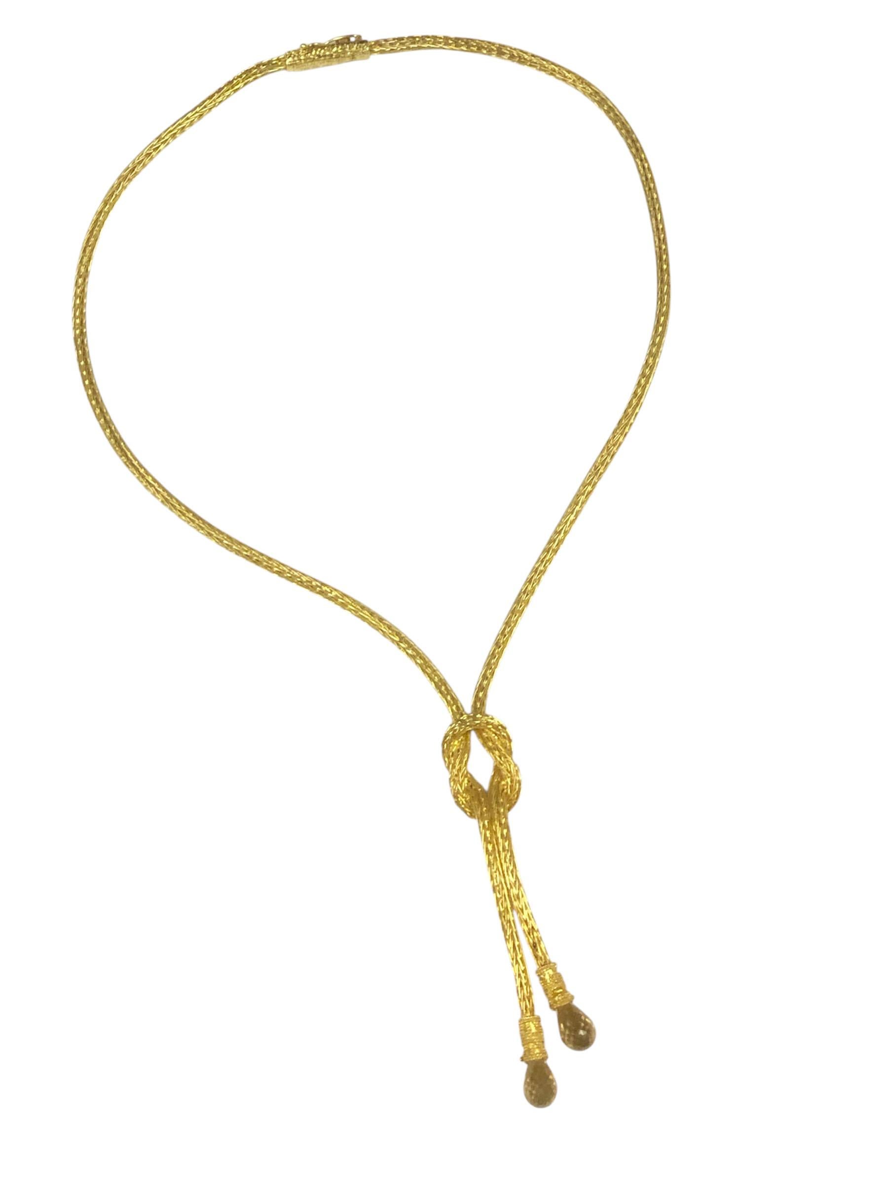 da uomo o donna Collana Hercules Knot in oro giallo e topazio di Ilias Lalaounis in vendita