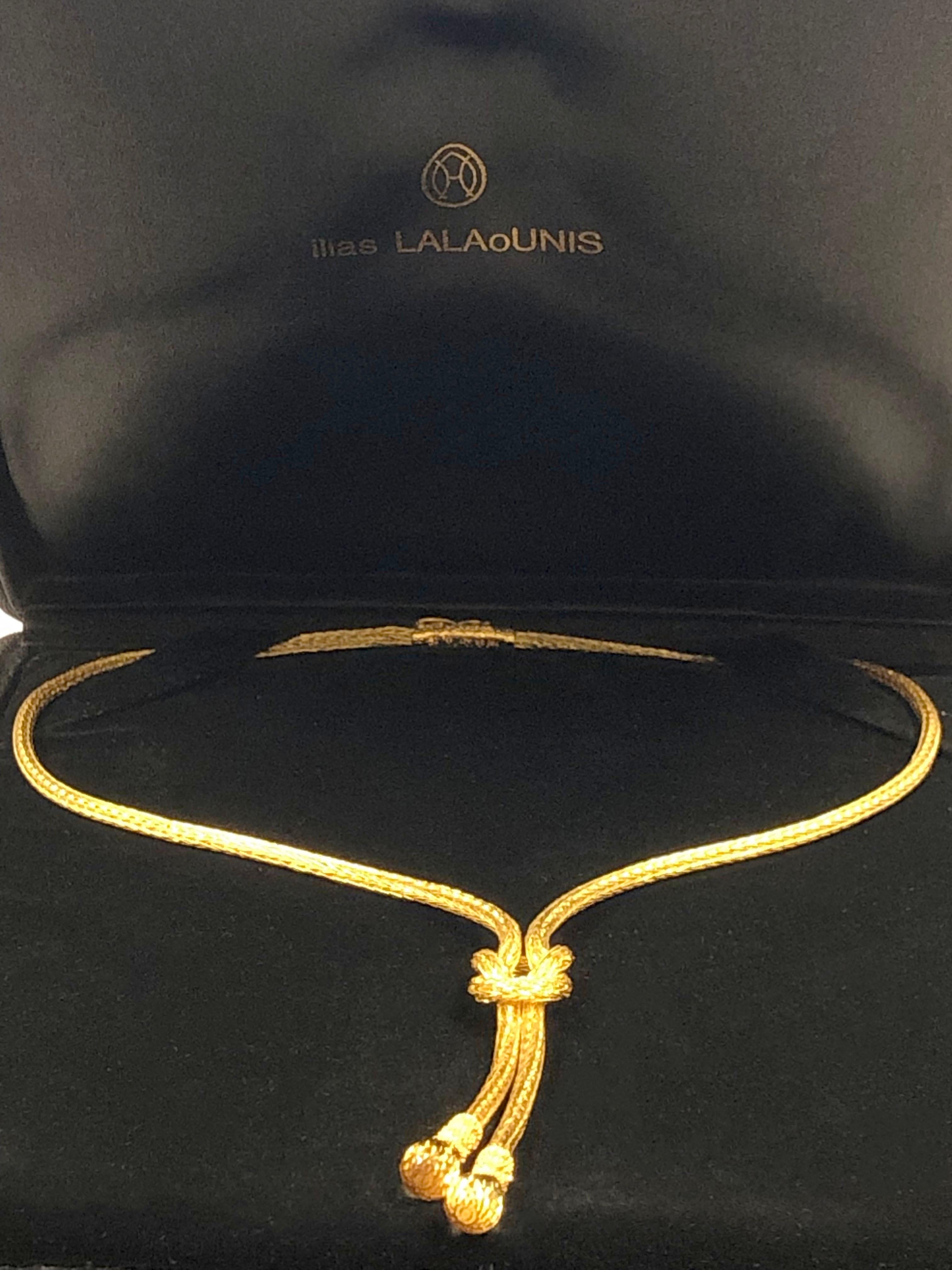 Collana Hercules Knot in oro giallo e topazio di Ilias Lalaounis in vendita 1