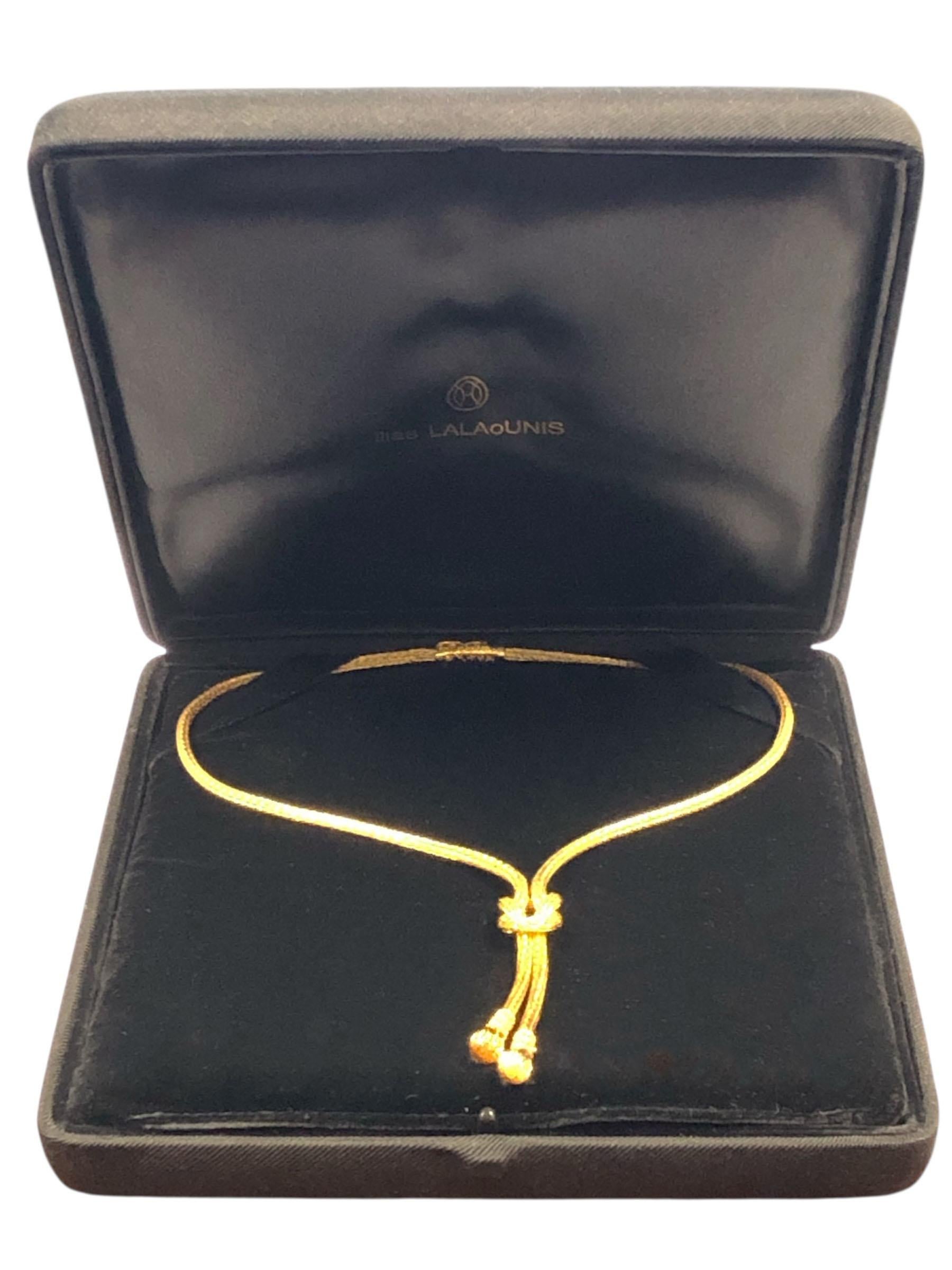 Collana Hercules Knot in oro giallo e topazio di Ilias Lalaounis in vendita 2