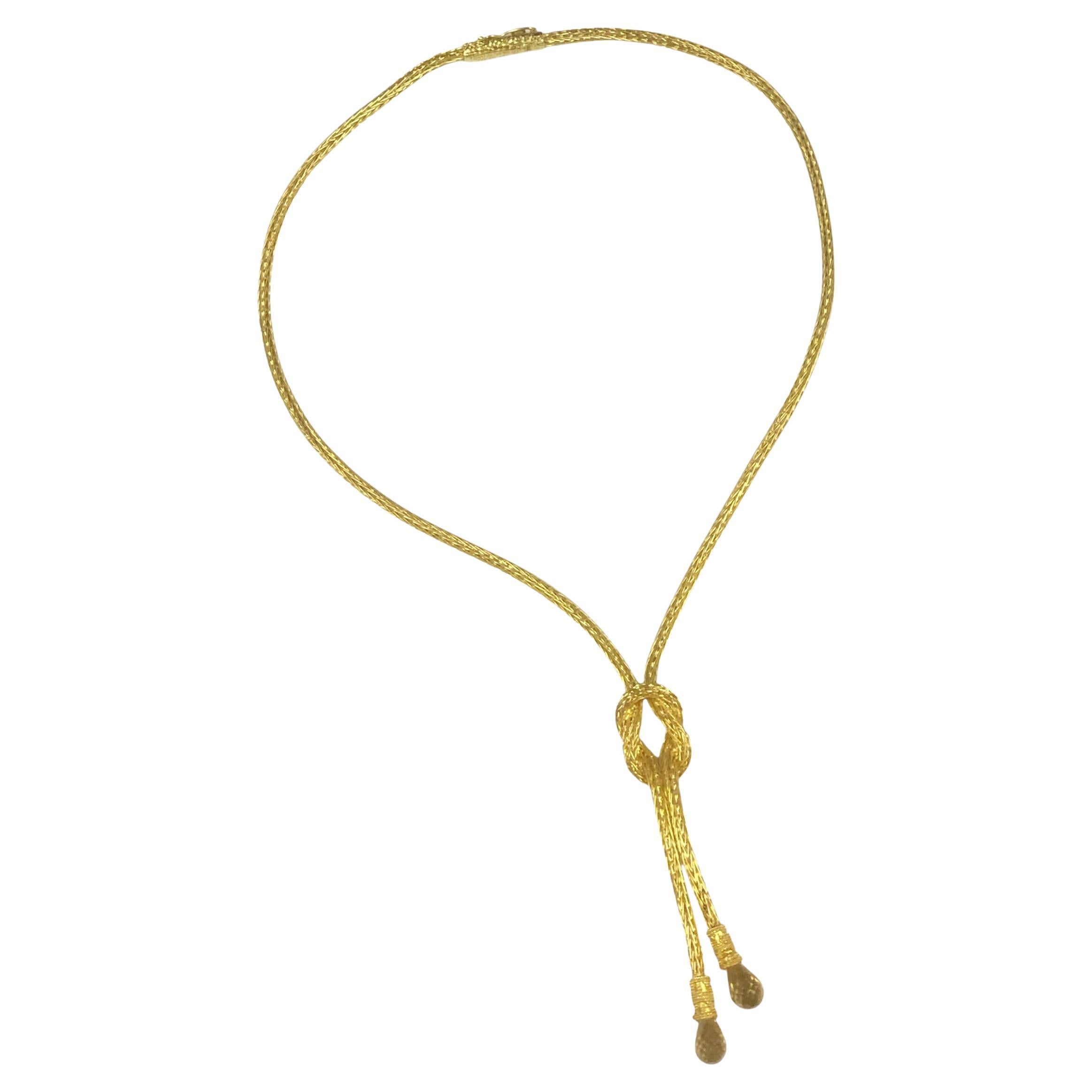 Collana Hercules Knot in oro giallo e topazio di Ilias Lalaounis in vendita