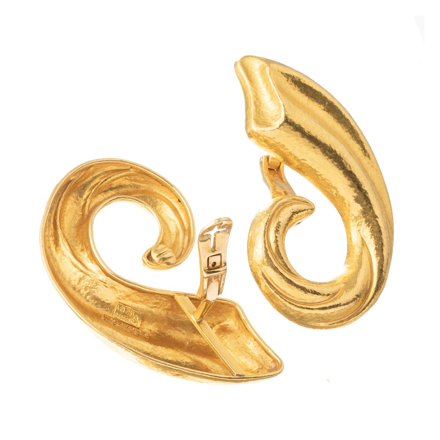 Ilias Lalaounis Large 18k Yellow Gold Minoans & Mycenaeans Earrings 1
