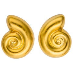 Ilias Lalaounis Nautilus Shell Earrings
