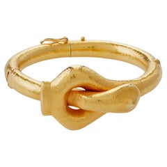Ilias Lalaounis “Neolithic” Hammered Gold Bangle Bracelet
