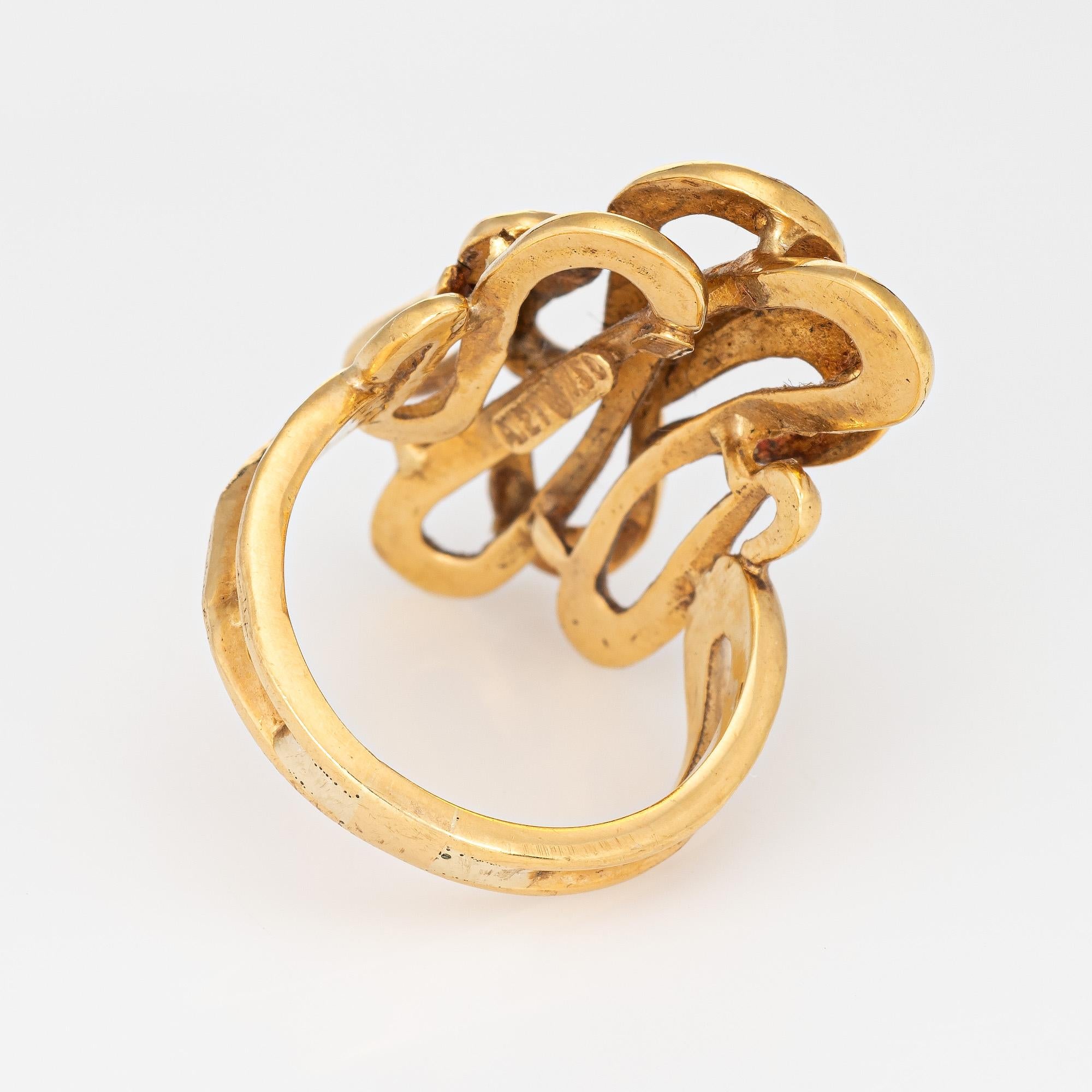 Ilias Lalaounis Ripples Ring Vintage 18k Gelbgold Signiert Fine Jewelry Damen