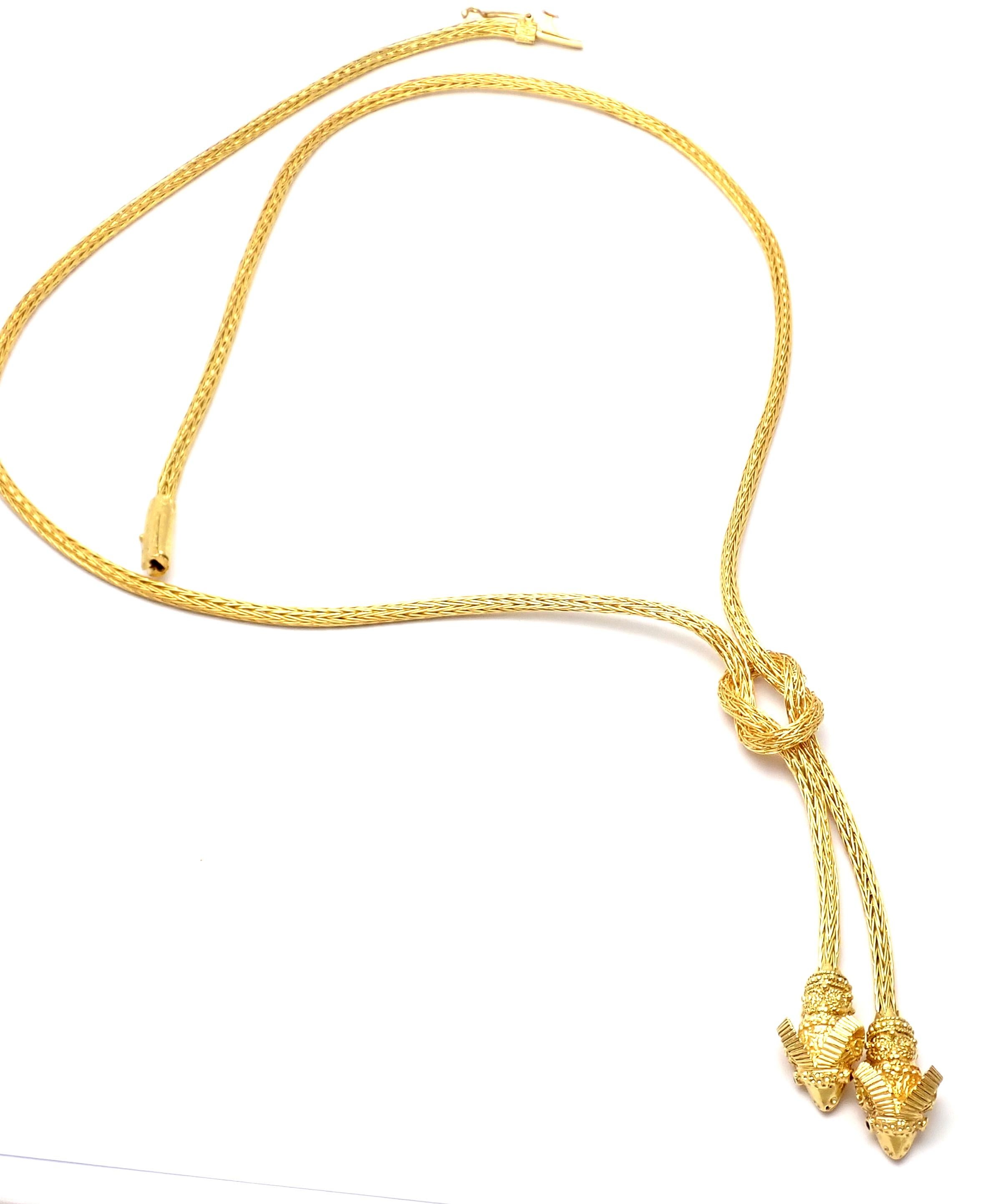 Ilias Lalaounis Ruby Hercules Knot Ram Head Yellow Gold Necklace 2