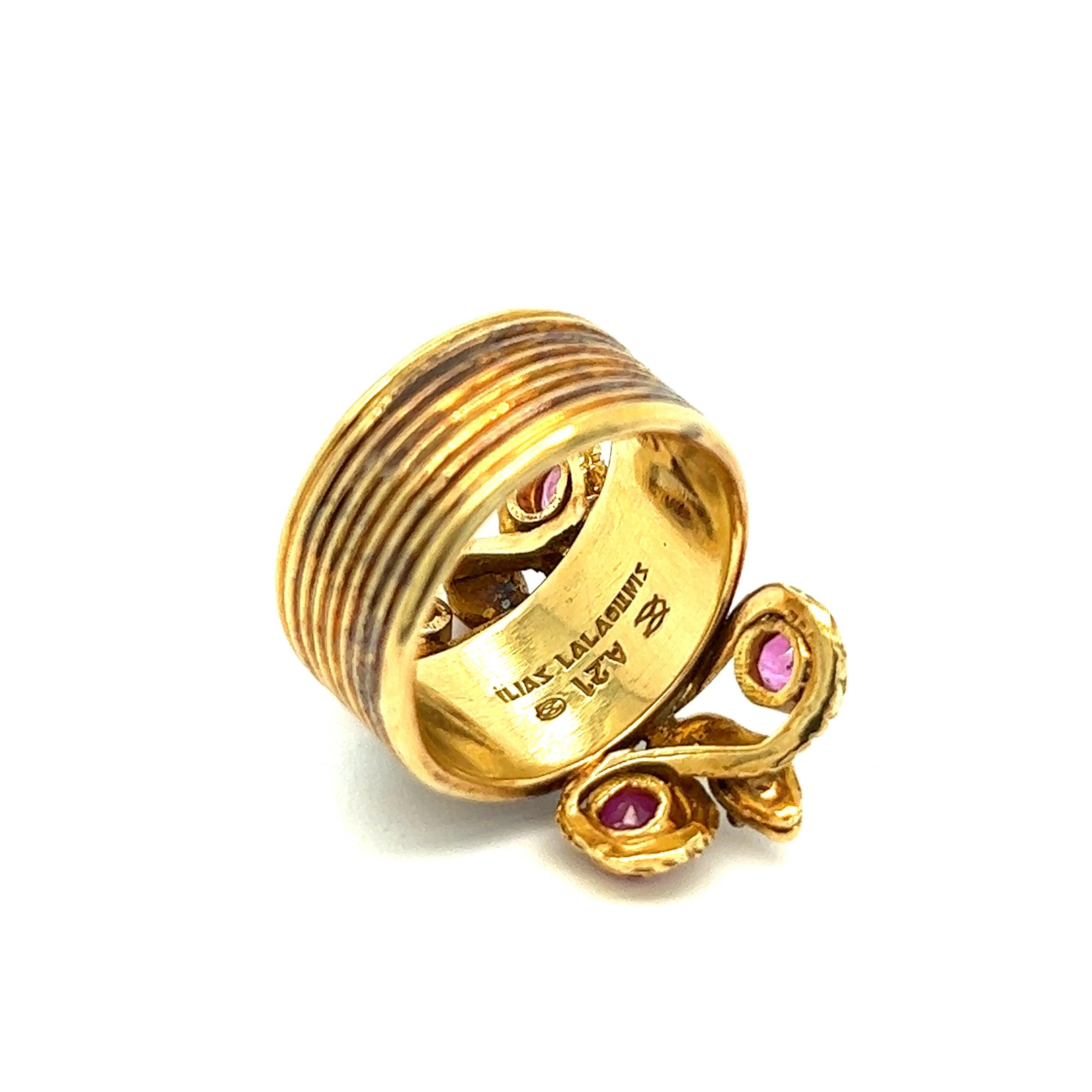 Ilias Lalaounis Snake Ruby Gold Ring For Sale 1