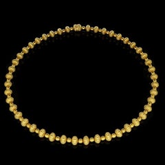 Ilias Lalaounis Spherical and Fluted Bead Necklace, circa 1970s
