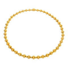 Ilias Lalaounis Spherical and Fluted Bead Necklace, circa 1970s