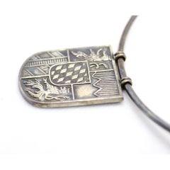 Ilias Lalaounis Sterling Silver Crest Shield Chocker necklace