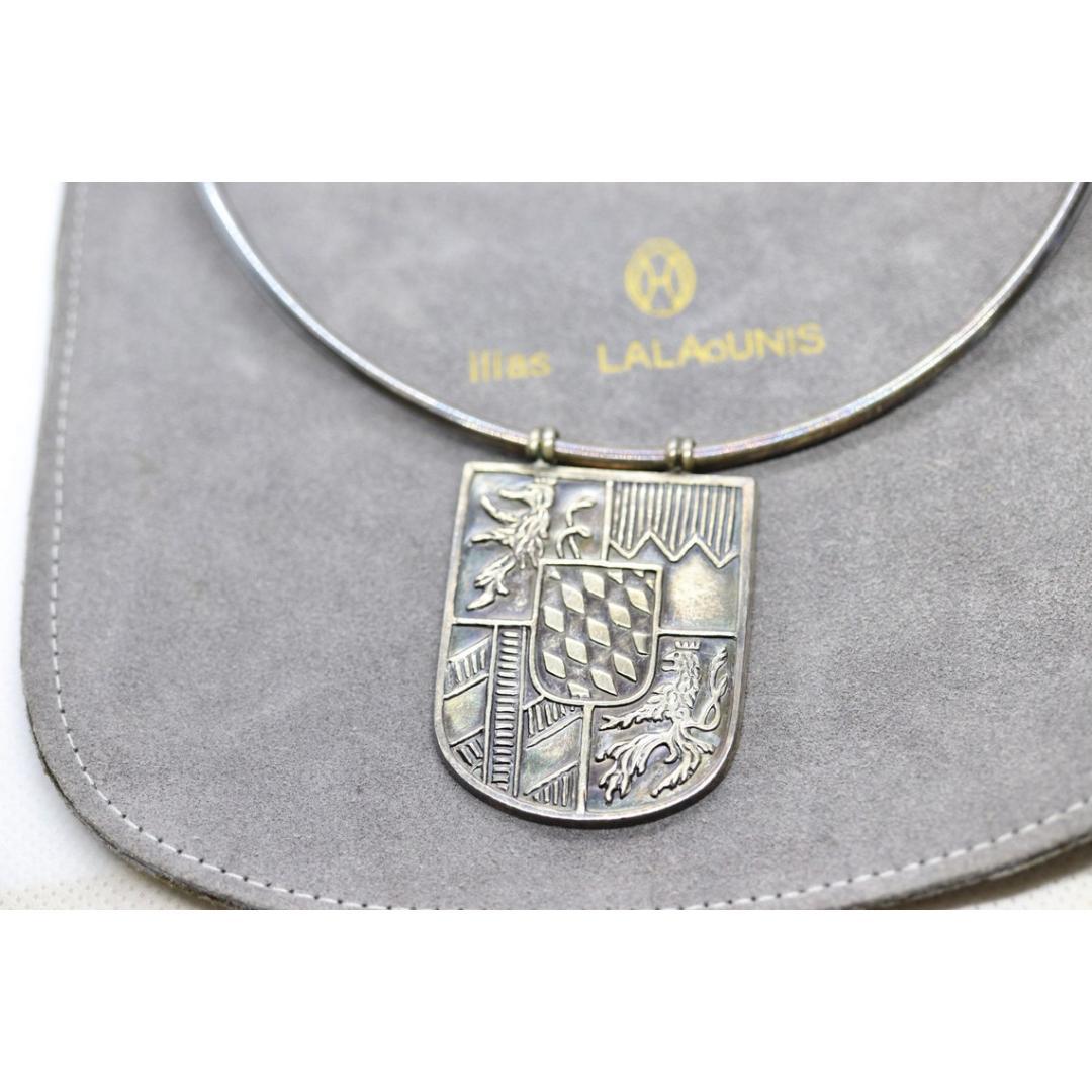 Ilias Lalaounis Sterlingsilber Wappenschild Chocker Halskette im Zustand „Gut“ im Angebot in Port Charlotte, FL