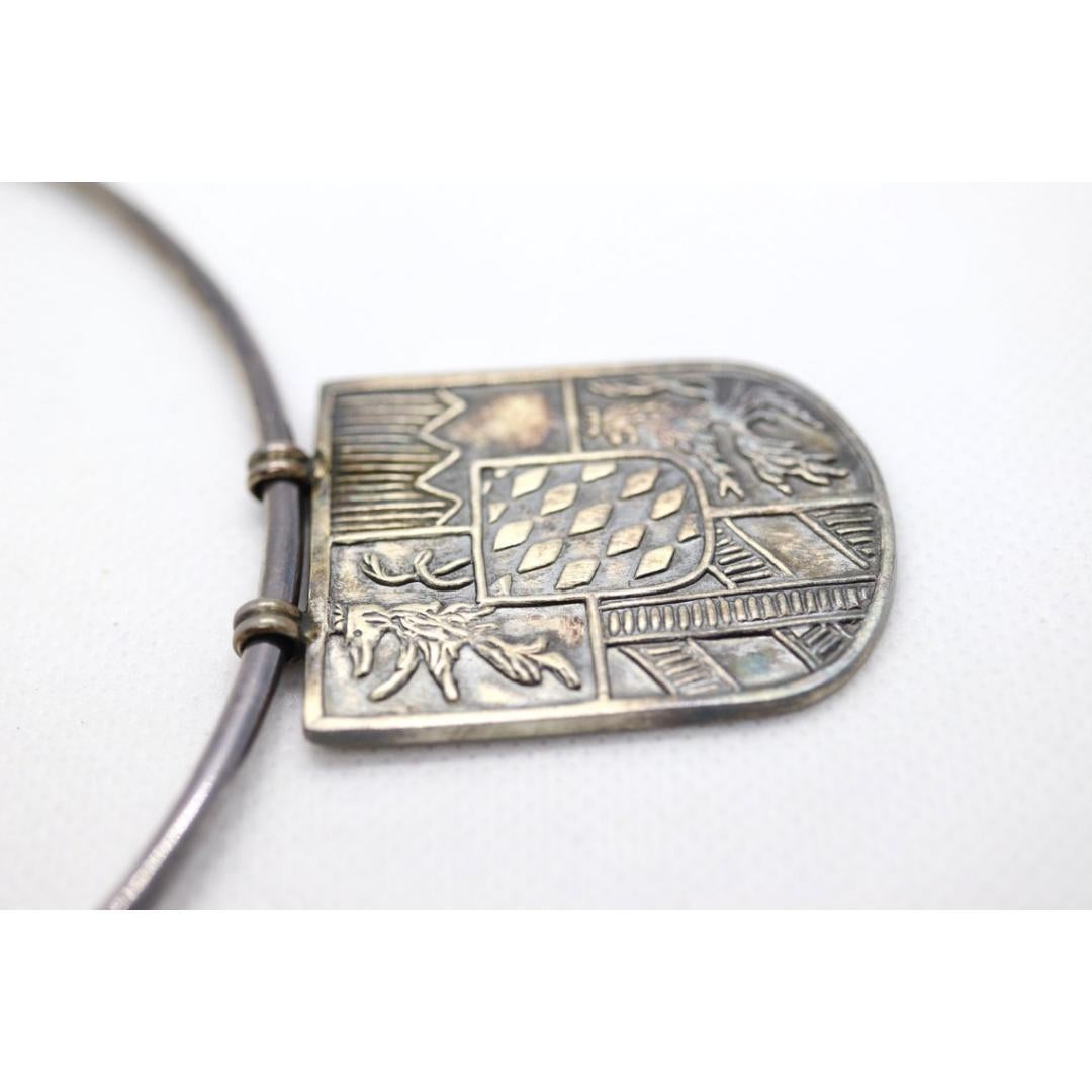 Ilias Lalaounis Sterlingsilber Wappenschild Chocker Halskette im Angebot 3