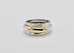 Ilias Lalaounis Sterling Silver and Gold Band Ring